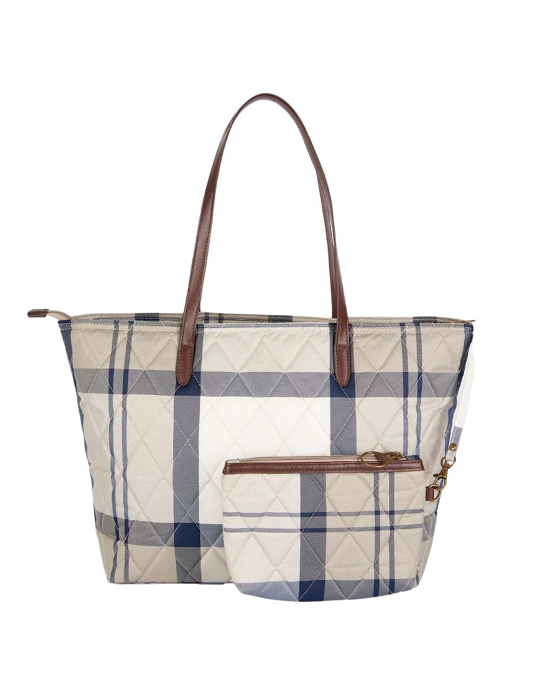 Barbour BORSA CON MOTIVO TARTAN Neutro