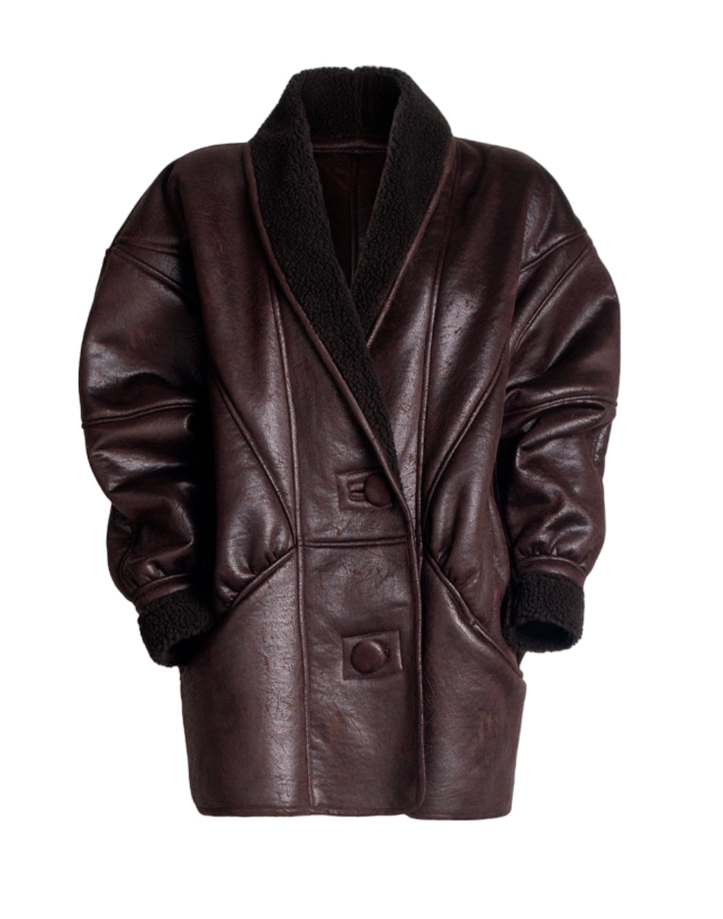 "Nineminutes GIACCA "THE CLASSIC SHEARLING" Marrone"
