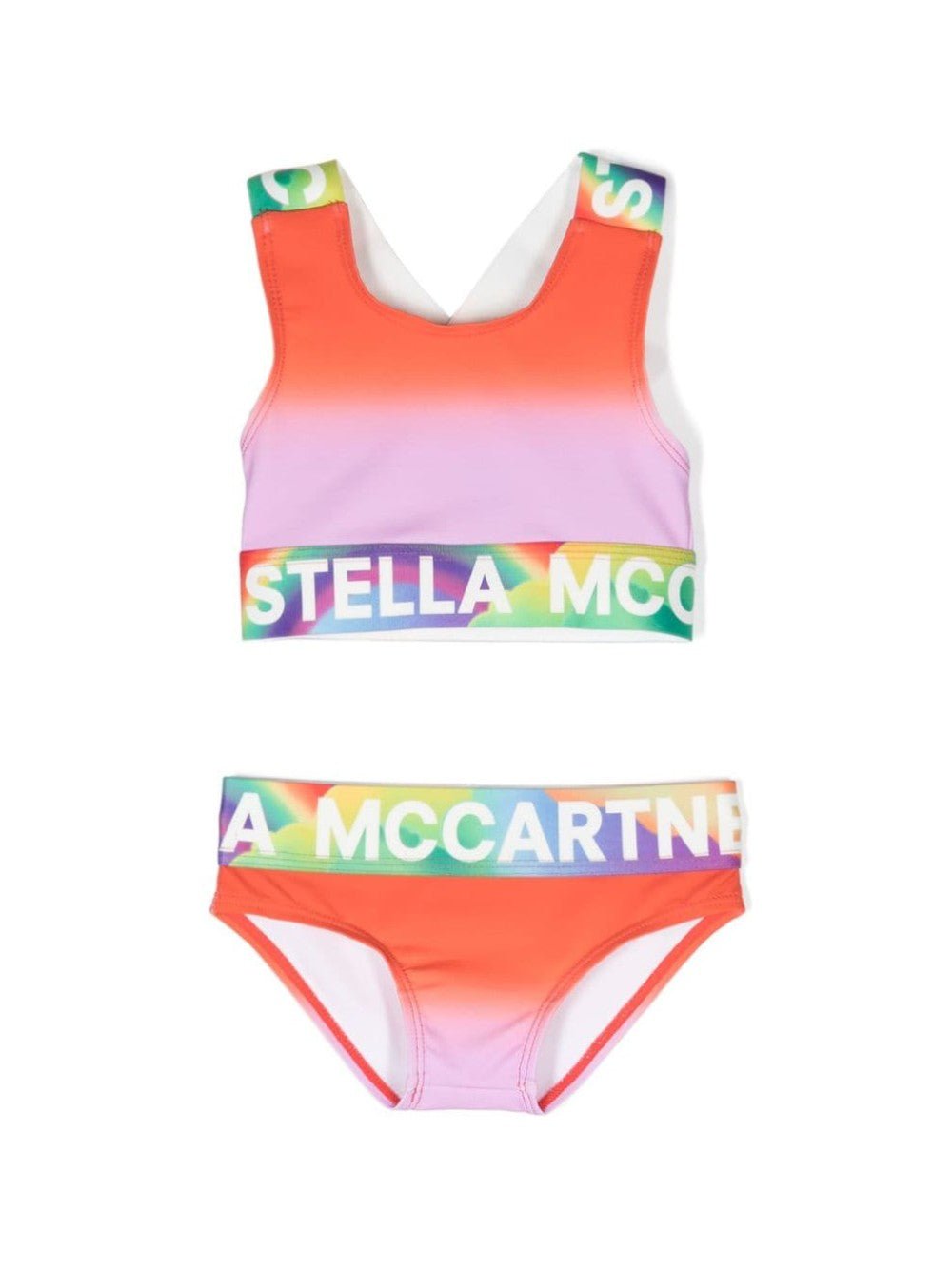 BIKINI CON LOGO CORALLO STAMPATO - Galleria Graffiti - STELLA MCCARTNEY KIDS - 8055178216809