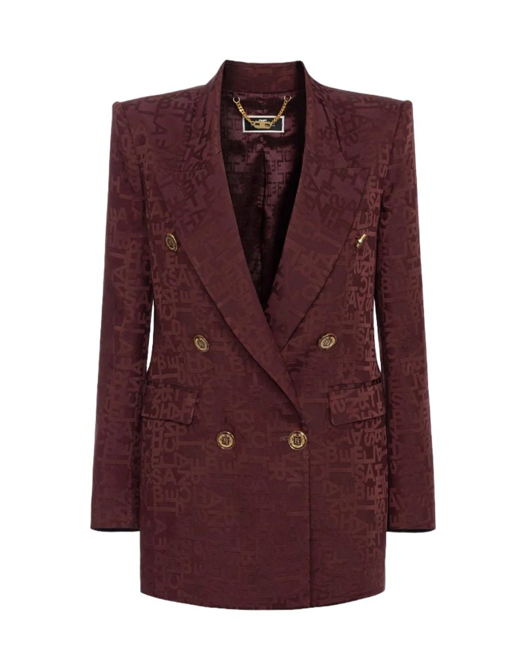 BLAZER IN JACQUARD LETTERING - Galleria Graffiti - ELISABETTA FRANCHI - 