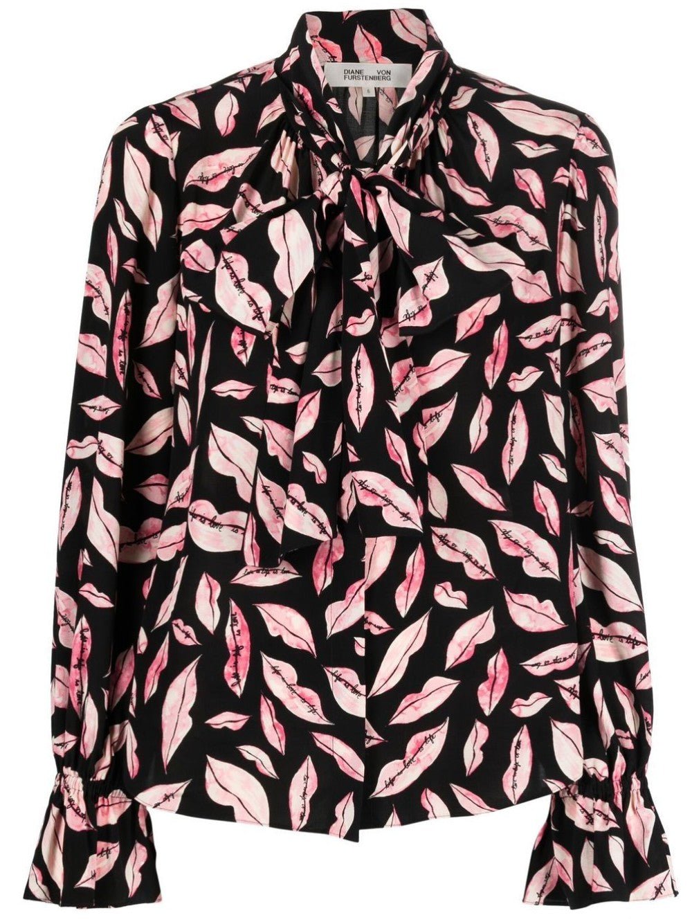 CAMICIA CON STAMPA LABBRA ALL - OVER - Galleria Graffiti - DIANE VON FURSTENBERG - 195141248869