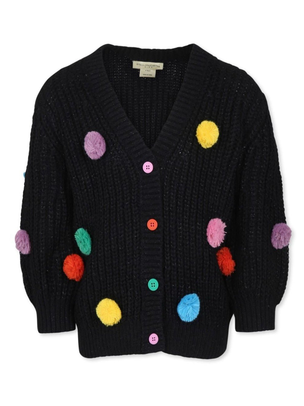 CARDIGAN CON POMPON - Galleria Graffiti - STELLA MCCARTNEY KIDS - 8055178467355