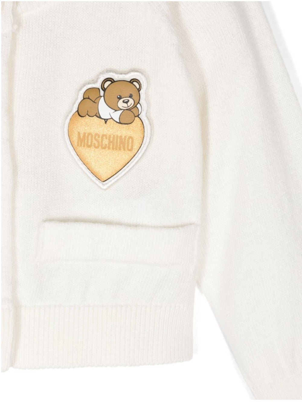 CARDIGAN CON STAMPA TEDDY BEAR - Galleria Graffiti - MOSCHINO BABY - 8059913157495