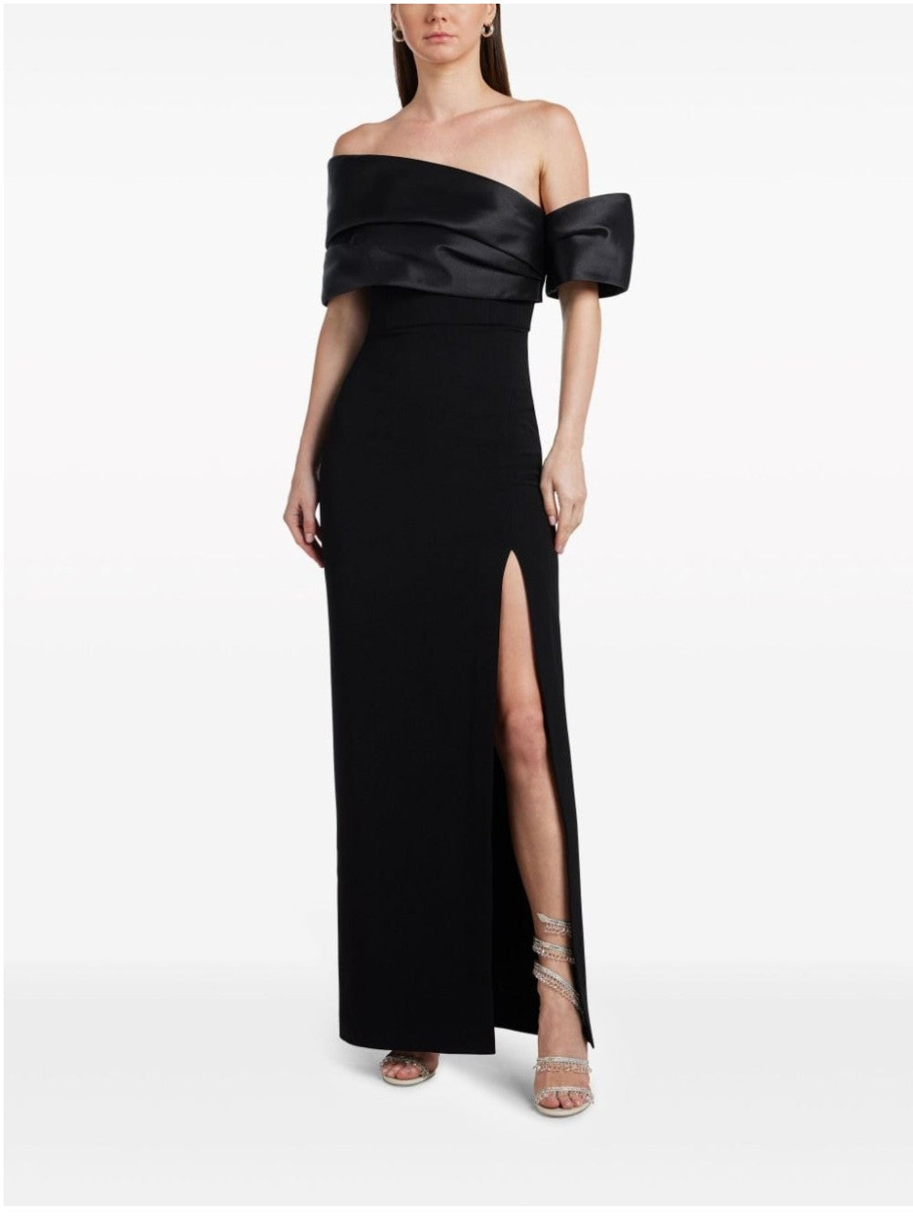 "Solace London ABITO "ALEXIS MAXI" Nero"