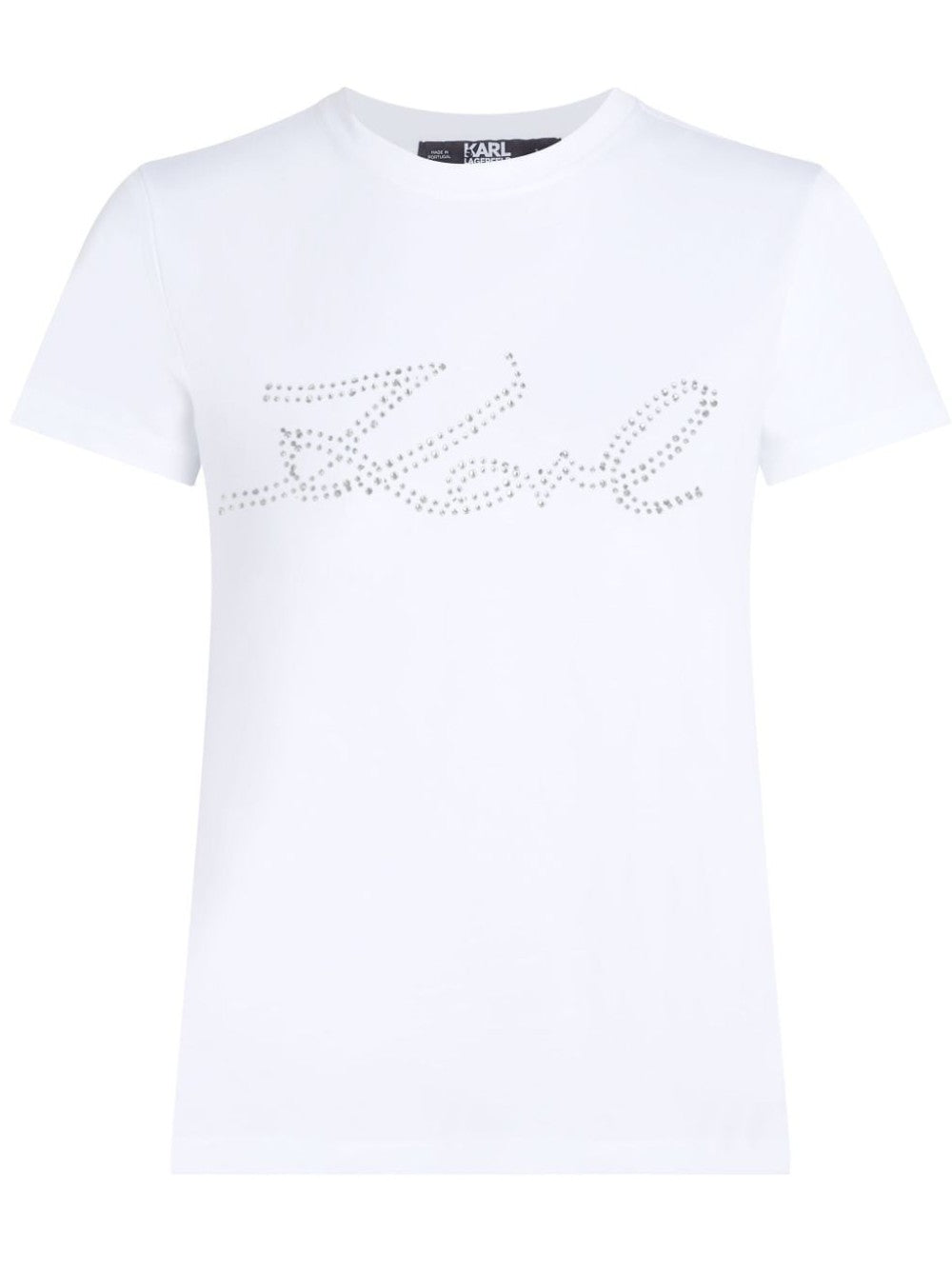 T-SHIRT CON STAMPA IN STRASS