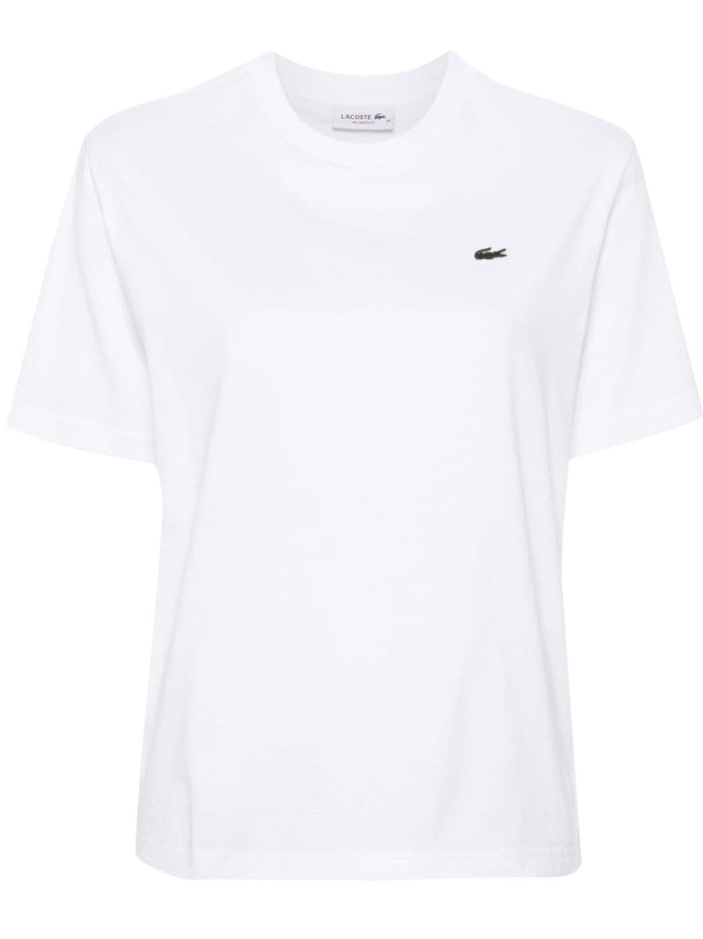 Lacoste T-SHIRT CON MINILOGO FRONTALE Bianco