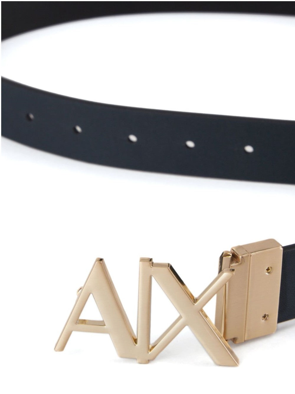 Armani Exchange CINTURA CON DOPPIA FIBBIA LOGATA Nero