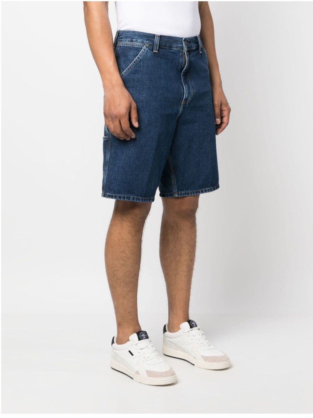 Carhartt Wip PANTALONCINI STONE WASHED LOGATI Blu