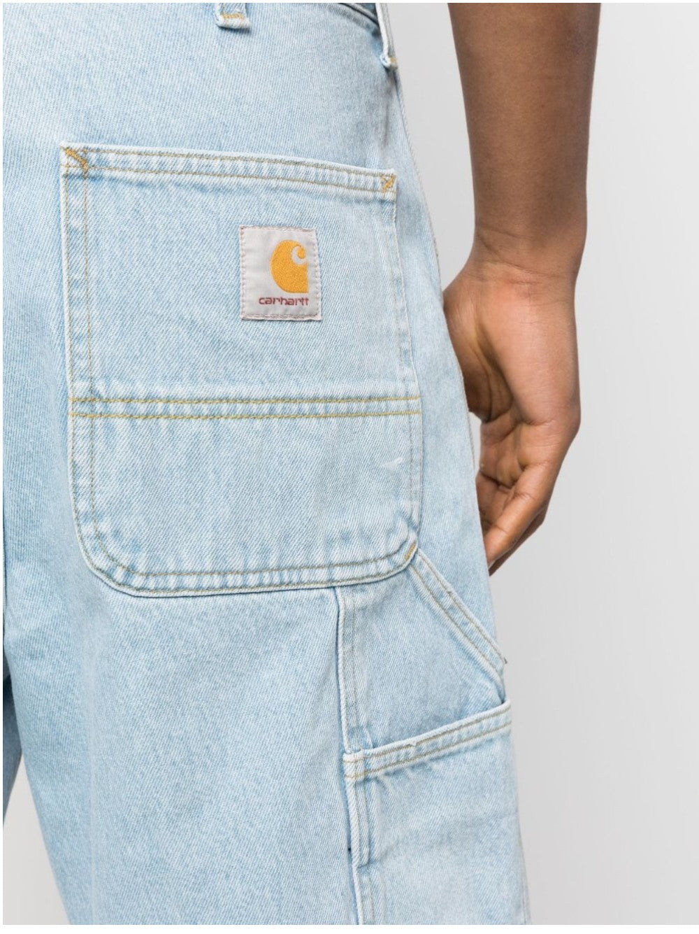 Carhartt Wip PANTALONCINI HEAVY STONE LOGATI Azzurro