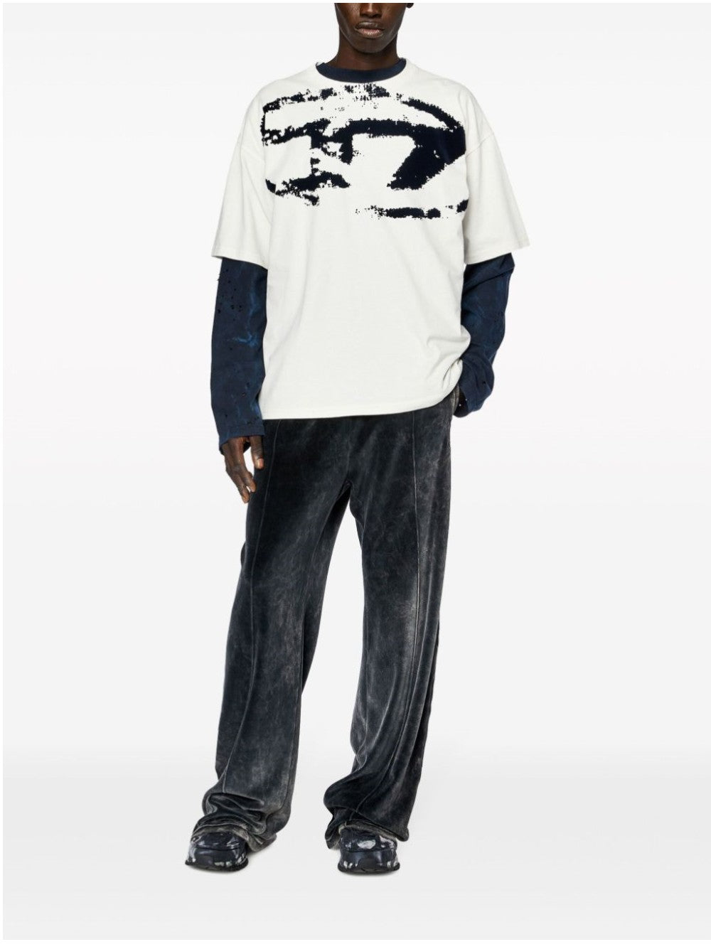 Diesel T-SHIRT CON STAMPA GRAFICA Bianco