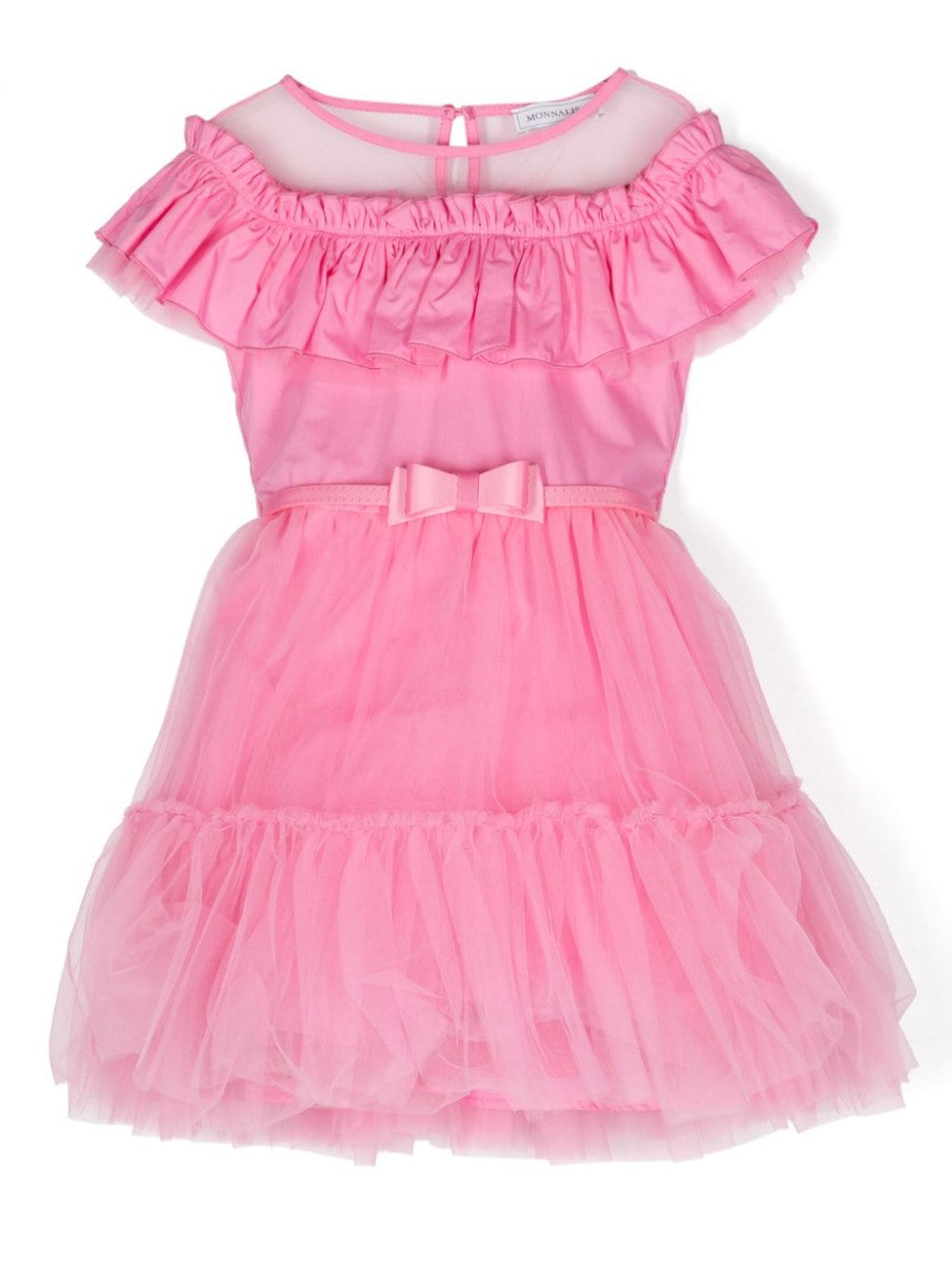 Tulle dress with rouches