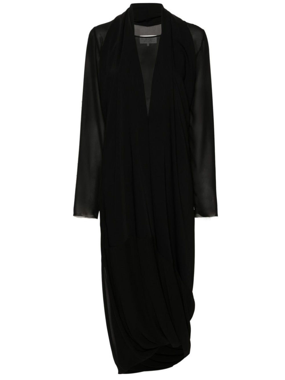 Long dress with maxi neckline