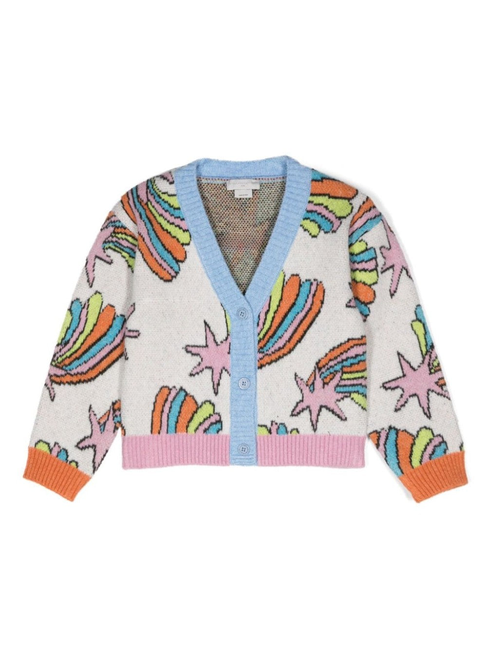 CARDIGAN CON STELLE CADENTI ALL-OVER