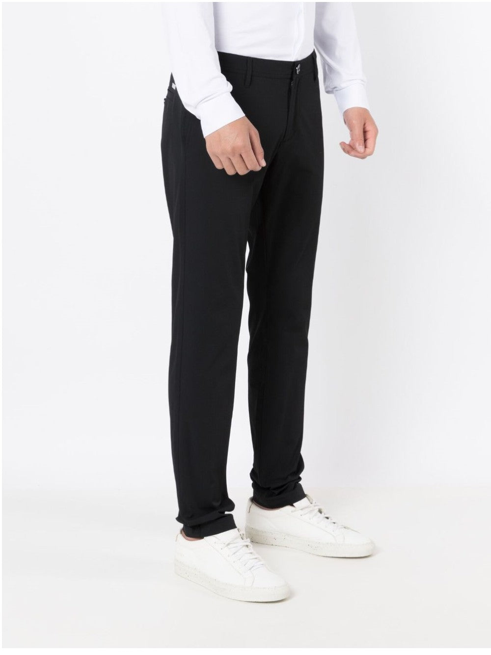 Armani Exchange PANTALONI CON LOGO IN RILIEVO Nero
