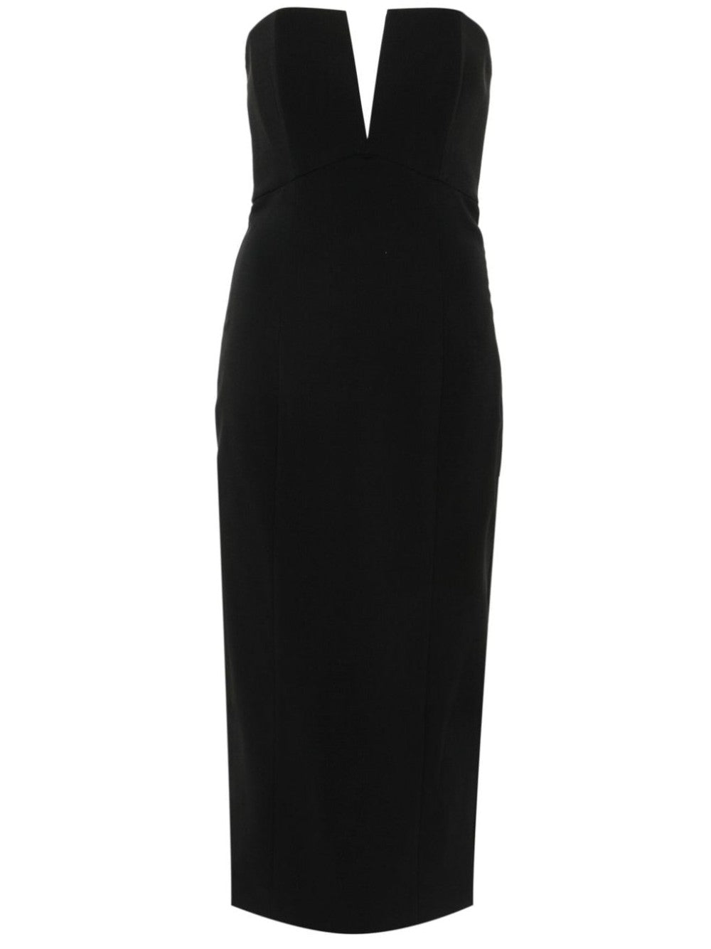 Roland Mouret ABITO MIDI SENZA SPALLINE Nero
