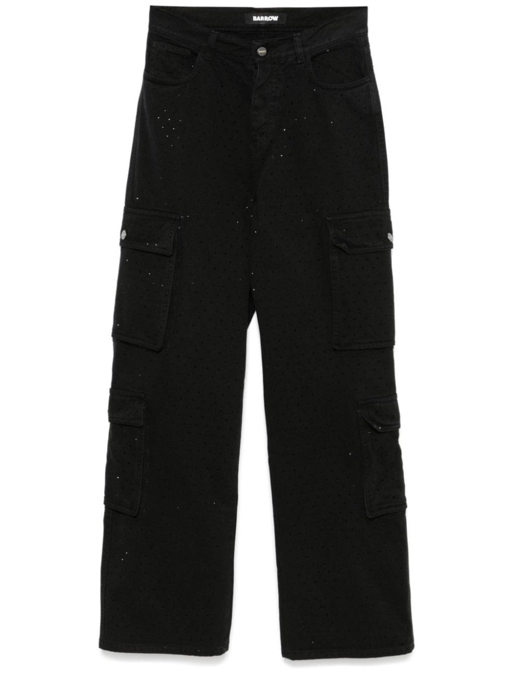 Barrow PANTALONE CARGO STRASS Nero