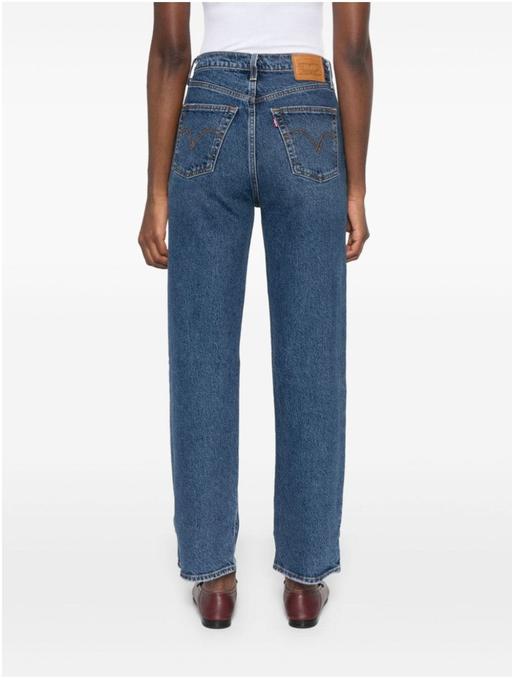 "Levi's JEANS "RIBCAGE STRAIGHT ANKLE" Blu"
