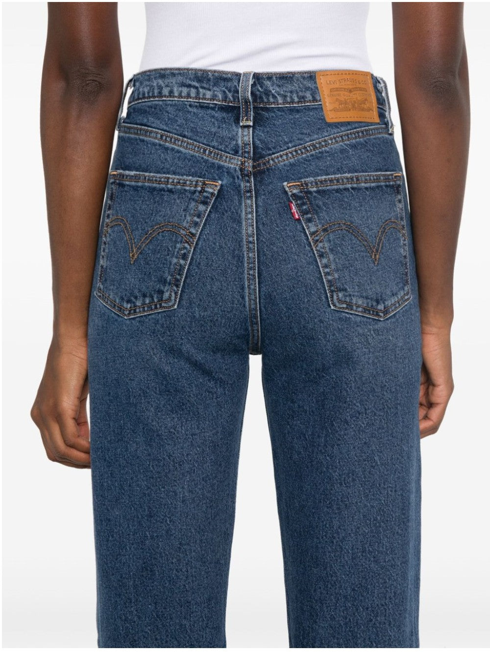 "Levi's JEANS "RIBCAGE STRAIGHT ANKLE" Blu"