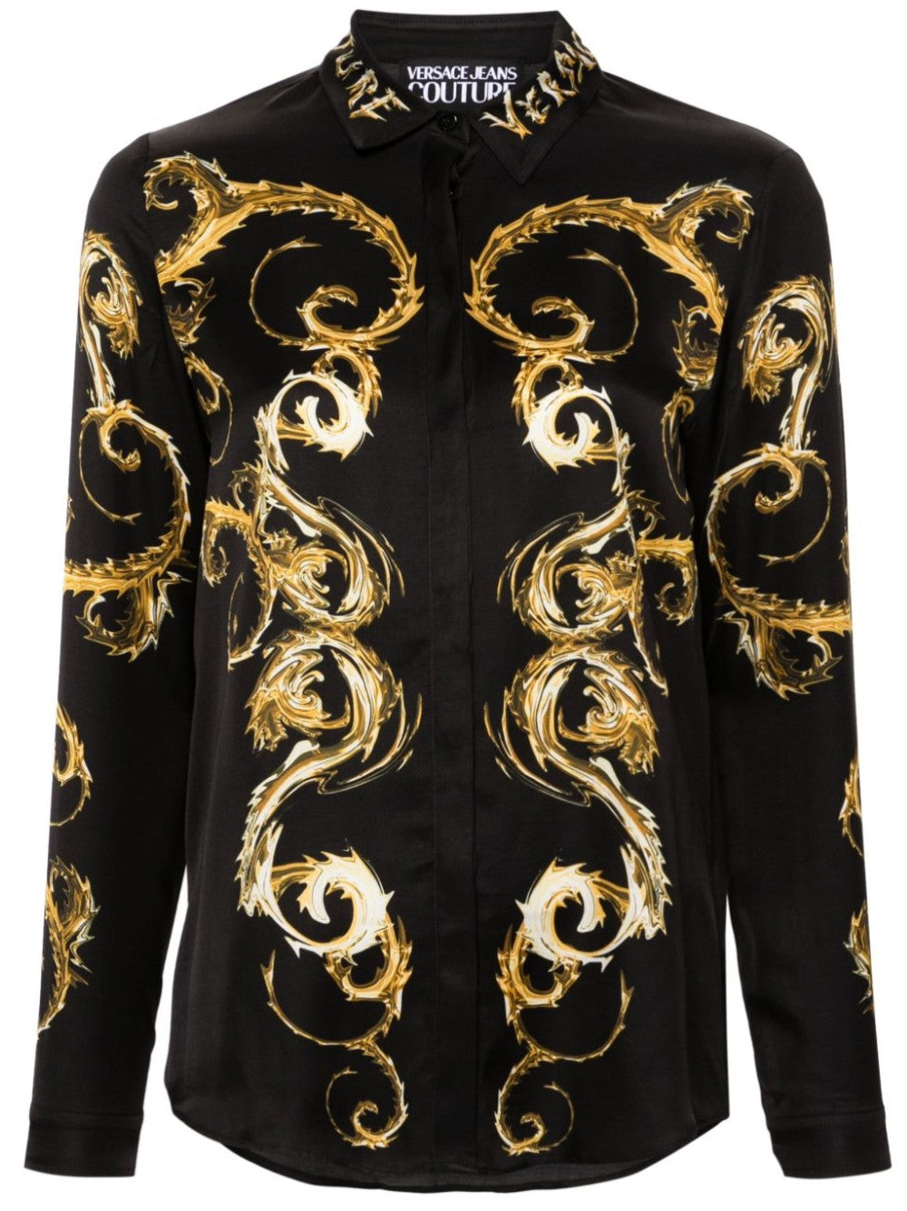 Versace Jeans Couture CAMICIA CON STAMPA FANTASIA Nero