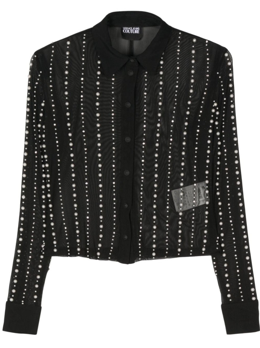 Versace Jeans Couture CAMICIA ELEGANTE CON APPLICAZIONI Nero