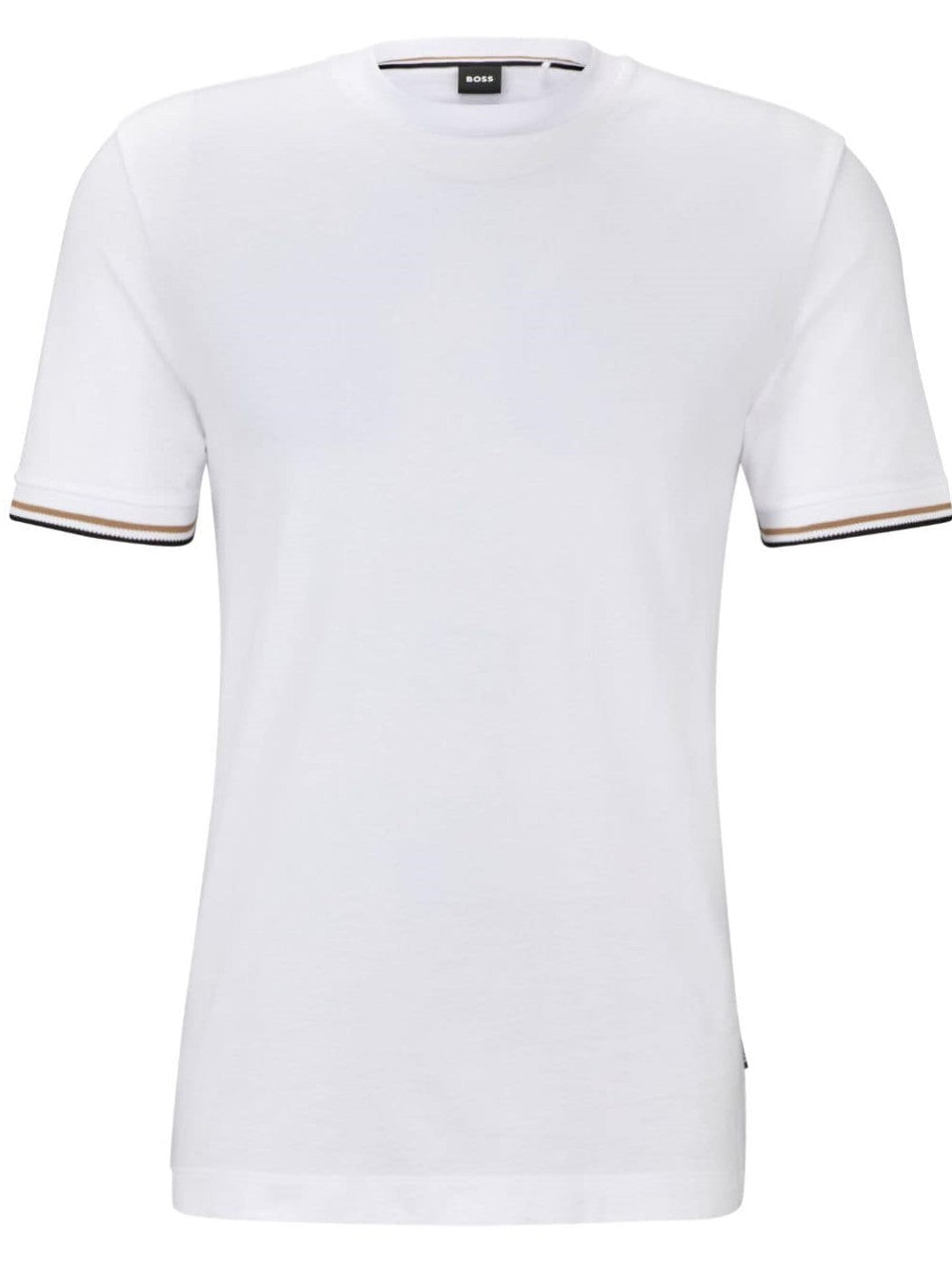 Boss T-SHIRT IN JERSEY DI COTONE Bianco