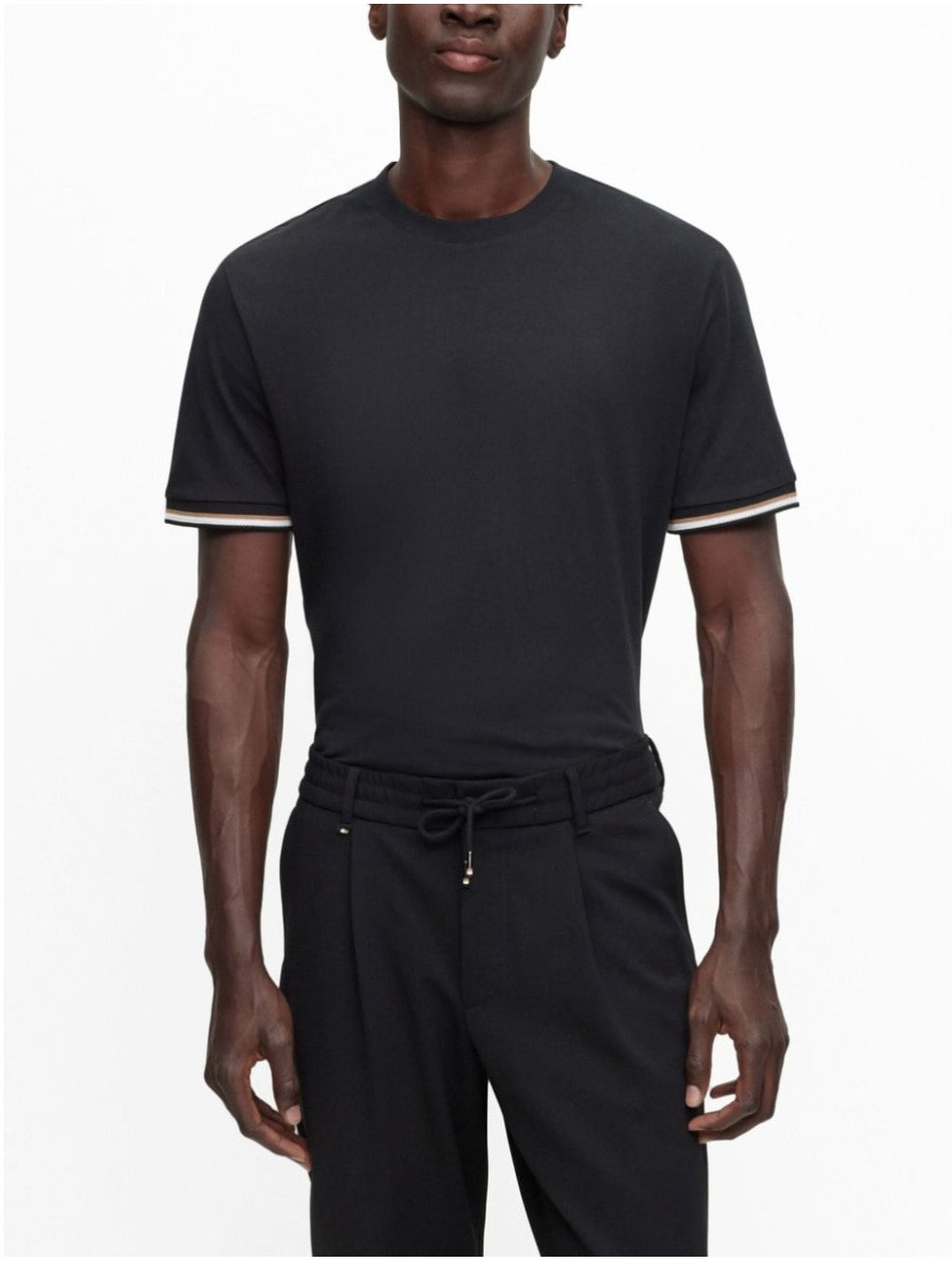 Boss T-SHIRT IN JERSEY DI COTONE Nero