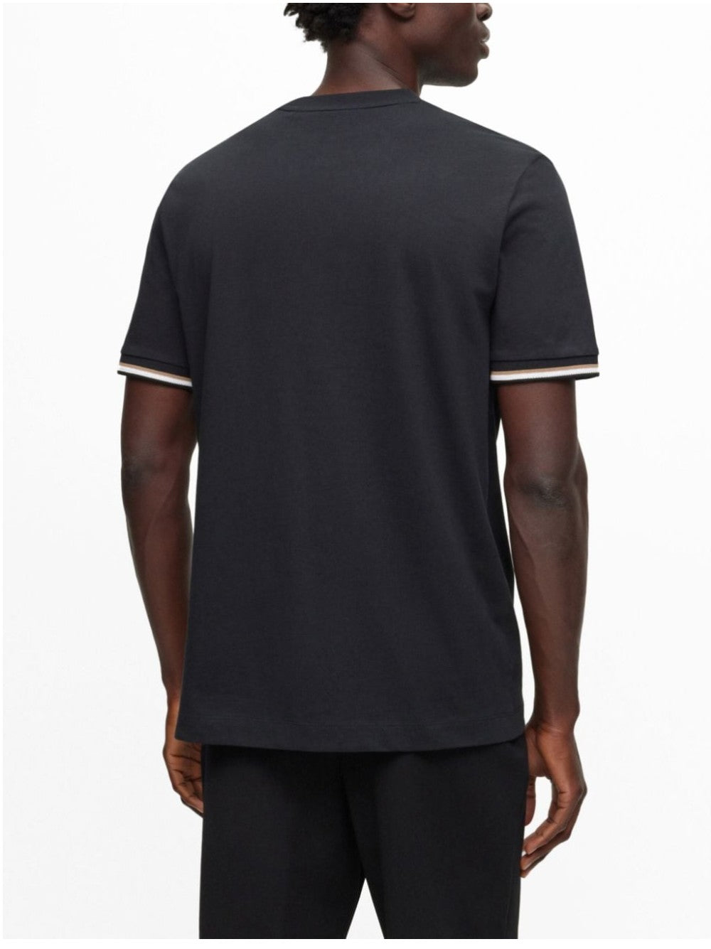 Boss T-SHIRT IN JERSEY DI COTONE Nero