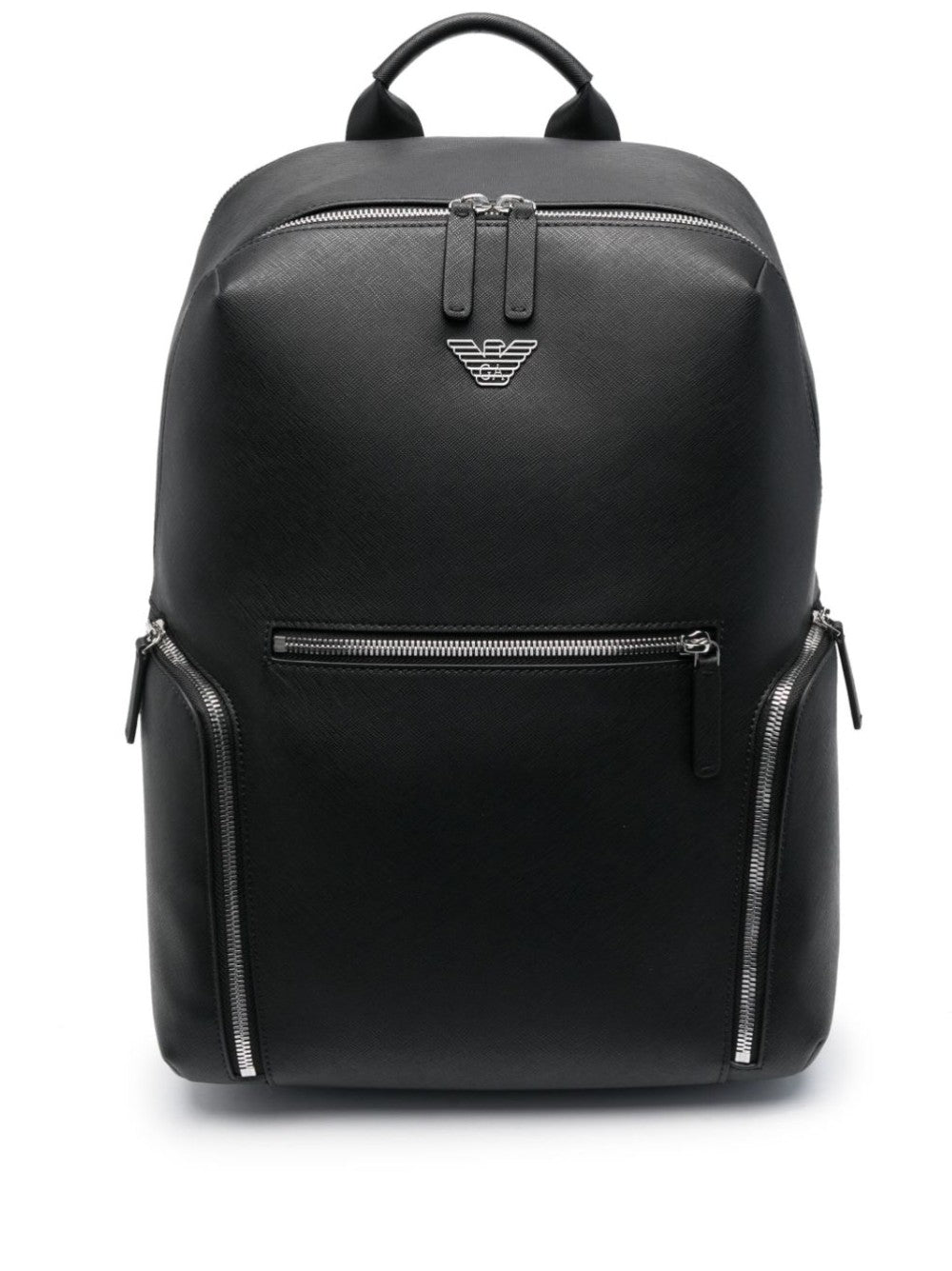 Emporio Armani ZAINO SAFFIANO CON PLACCHETTA AQUILA ASV Nero