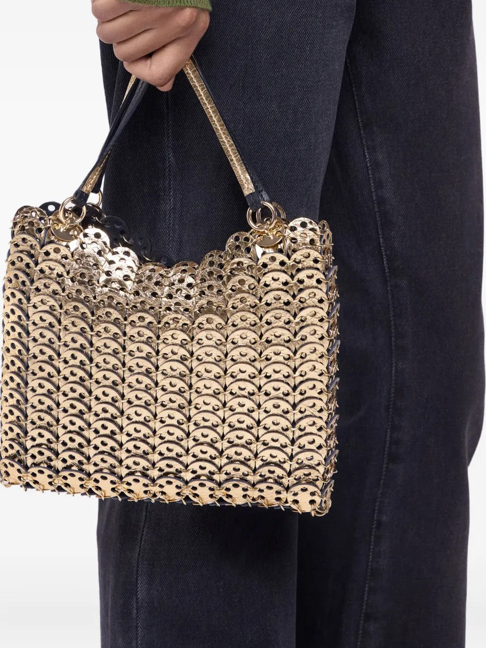 Rabanne BAG WITH LEATHER DISCS Black