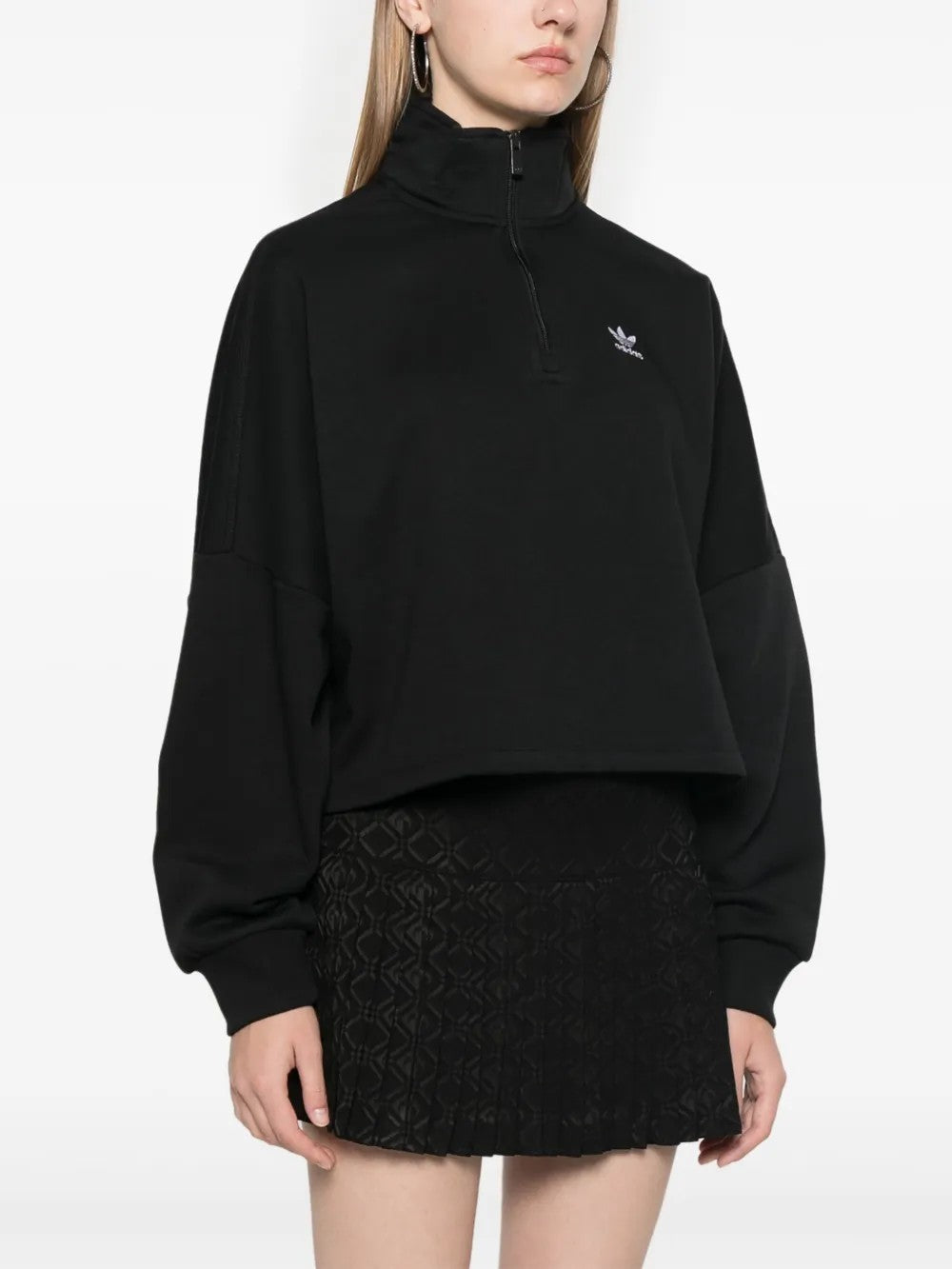 Adidas FELPA CON COLLO ALTO Nero