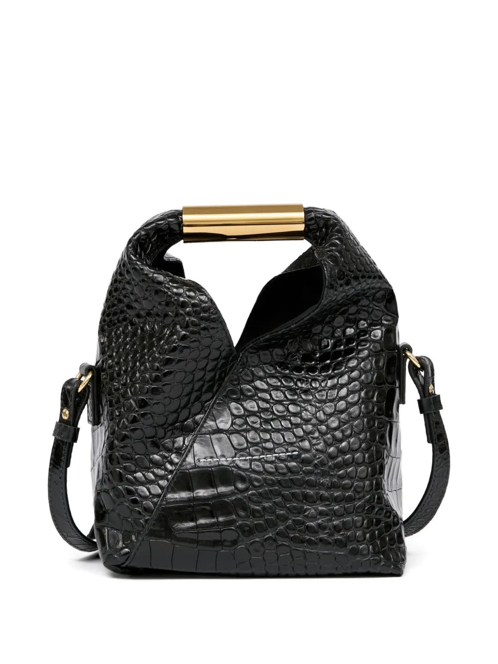 Mm6 BORSA TOTE JAPANESE SERPENTE Nero