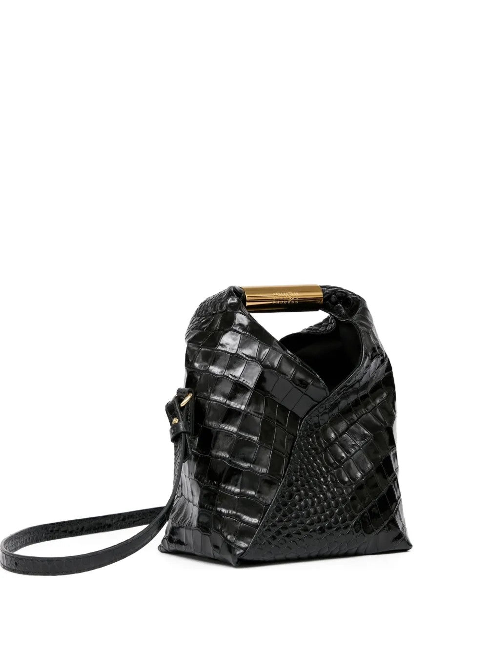 Mm6 BORSA TOTE JAPANESE SERPENTE Nero