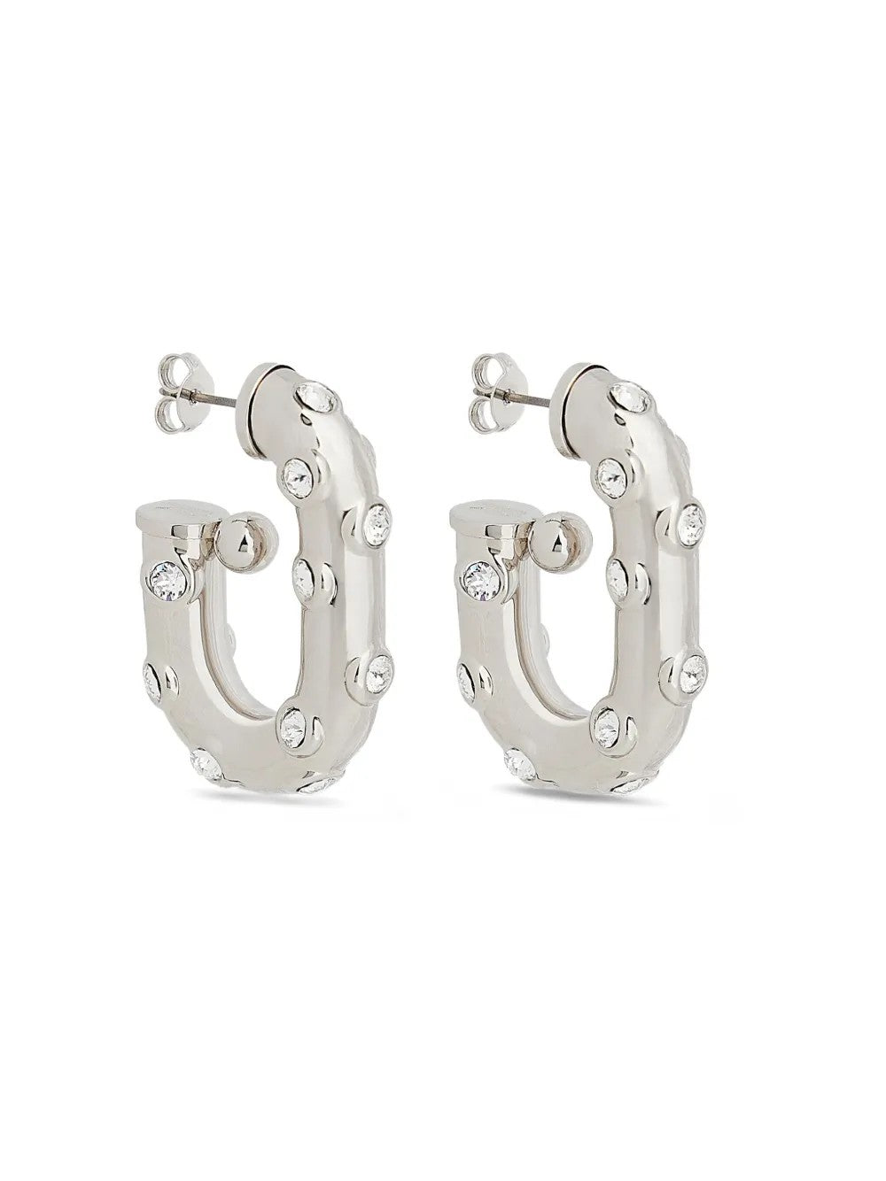 Rabanne ORECCHINI CON STRASS XL Argento