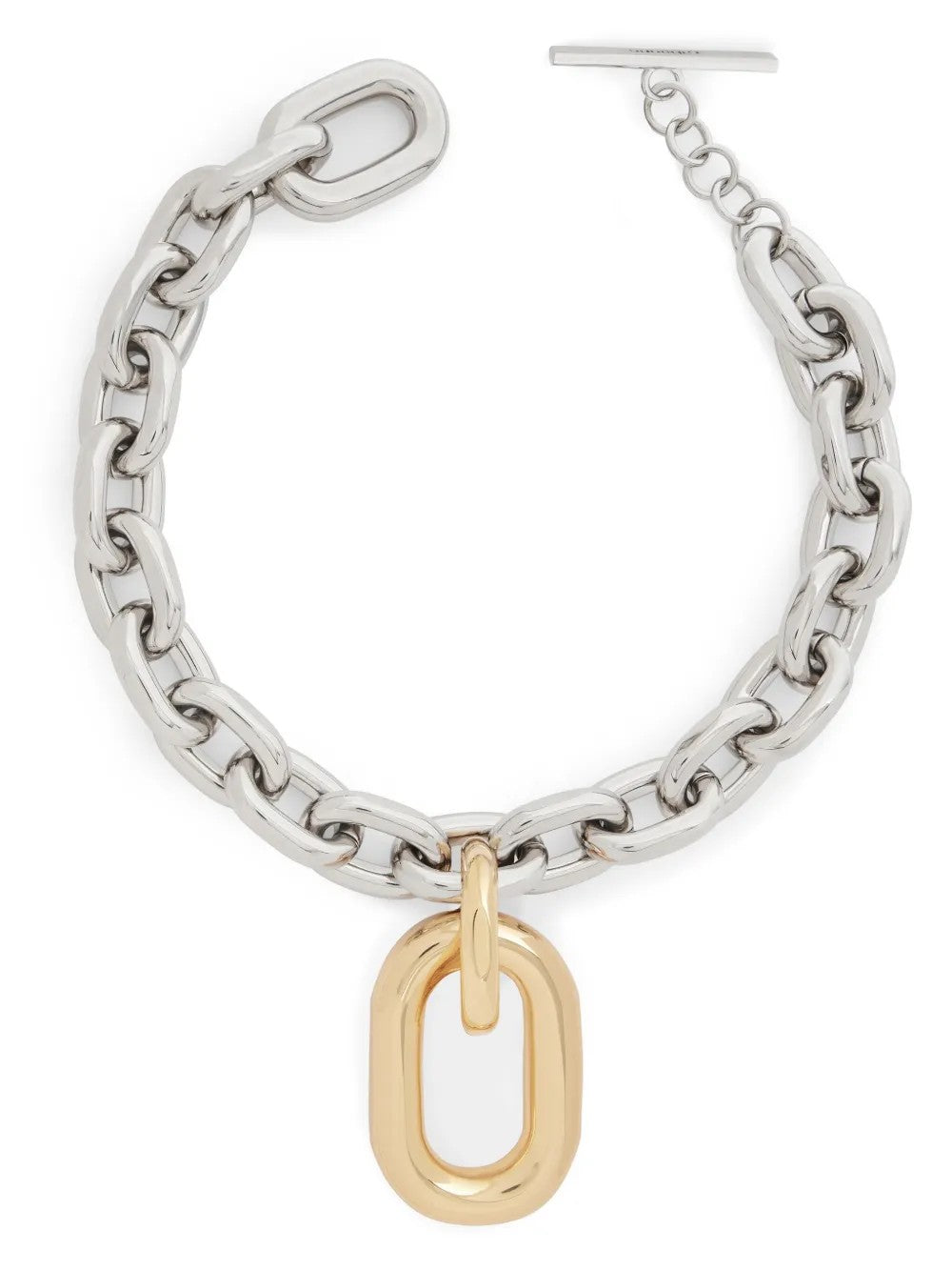 Rabanne COLLANA CON MAGLIE XL Argento