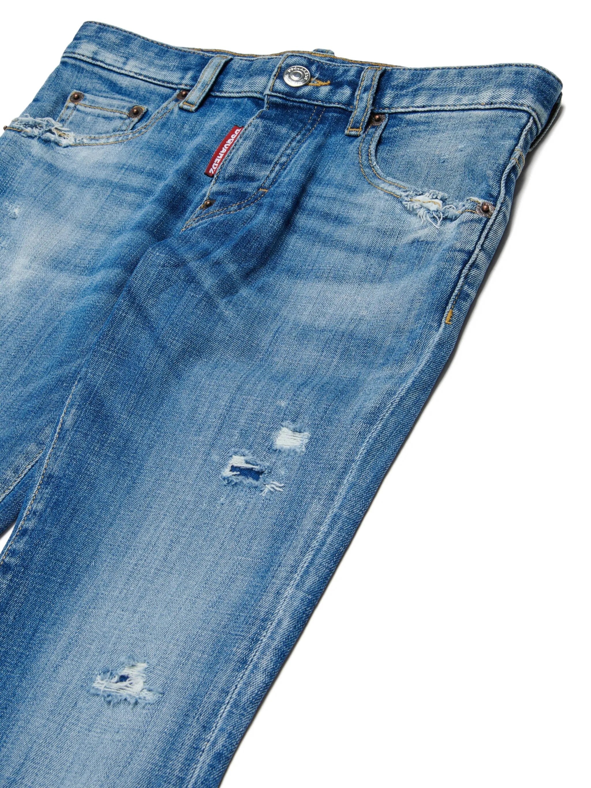 Dsquared2 JEANS SLIM CON EFFETTO SCHIARITO Blu