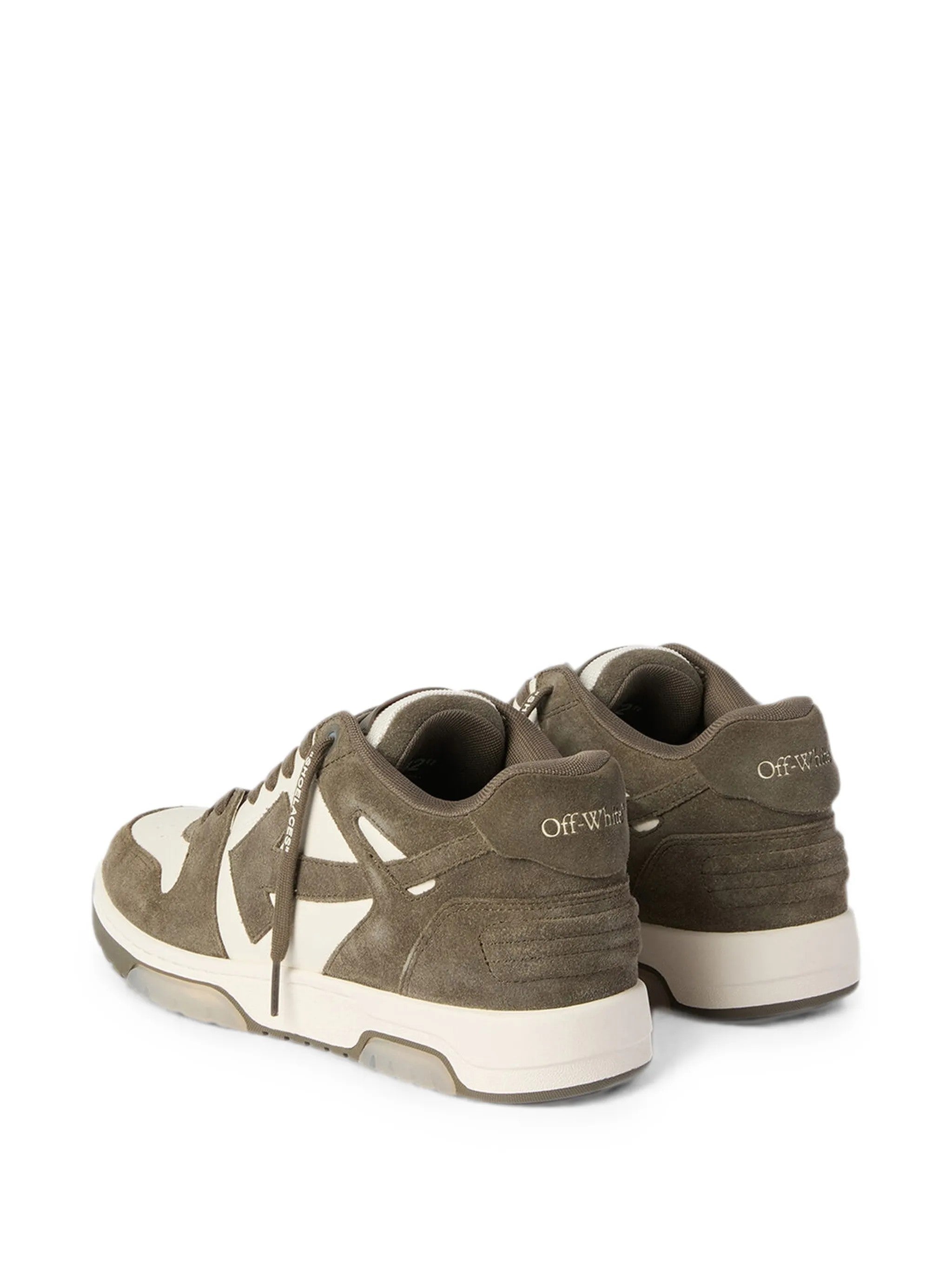Off-white SNEAKERS OFF-WHITE OUT OF OFFICE SUEDE CREAM/MILITARY GREEN – OF05728310 Verde