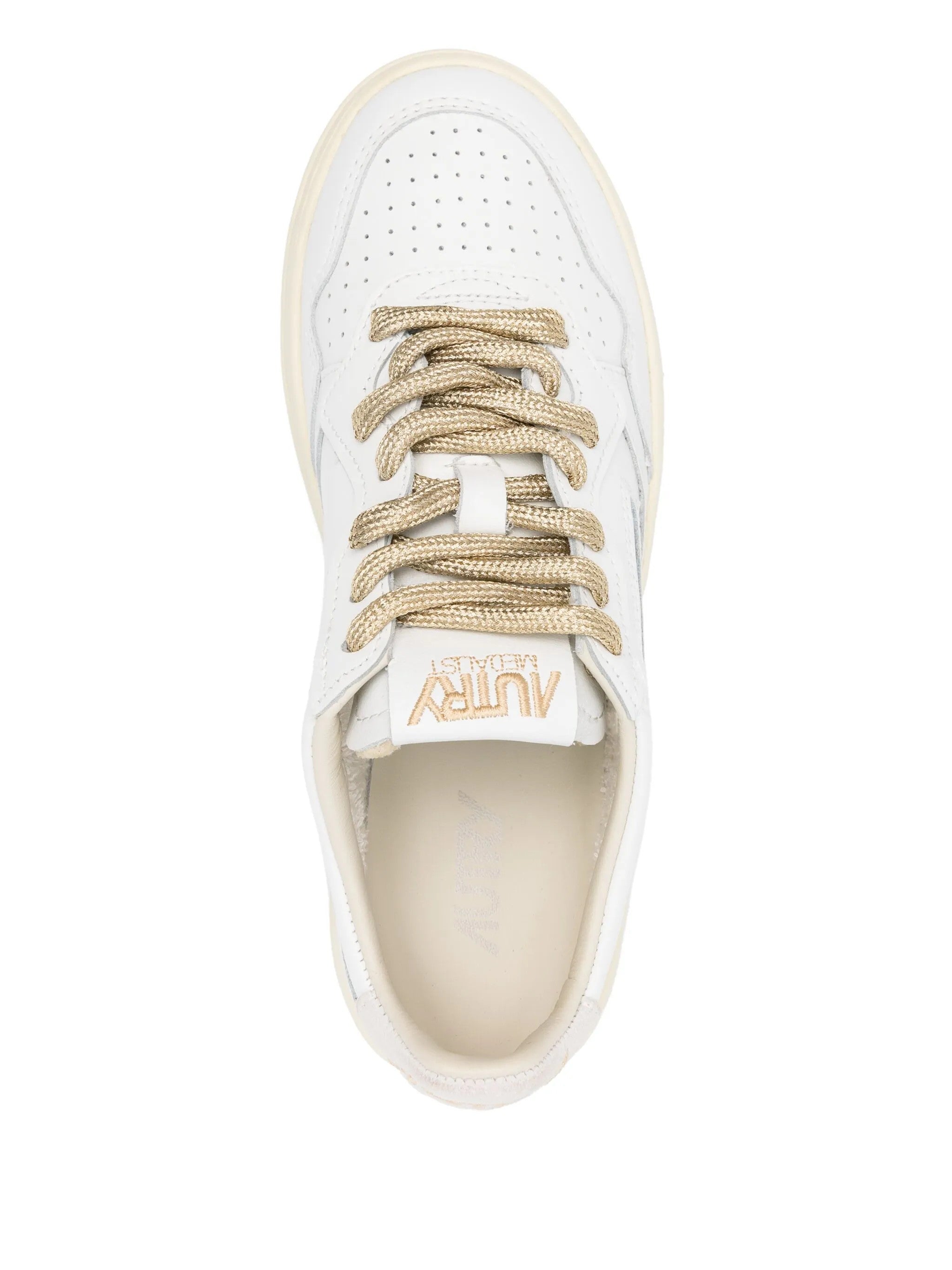 Autry SNEAKERS AUTRY MEDALIST LOW WHITE/GOLD – AULW-SW01 Bianco