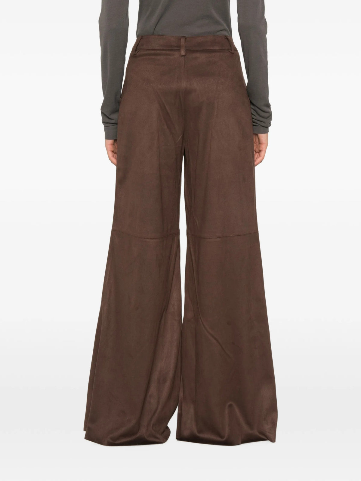 Eleh Pantaloni cropped da Donna Eleh, colore Marrone Marrone