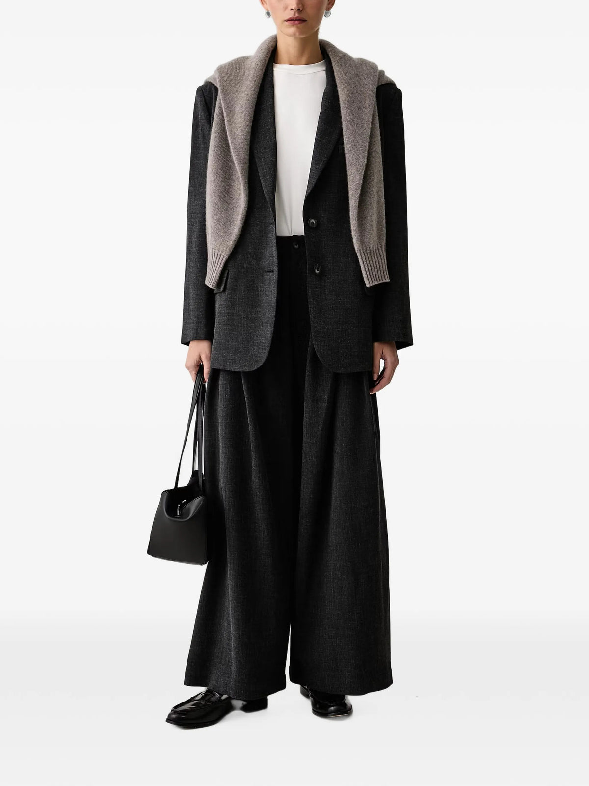 Eleh Pantaloni cropped da Donna Eleh, colore Grigio Grigio