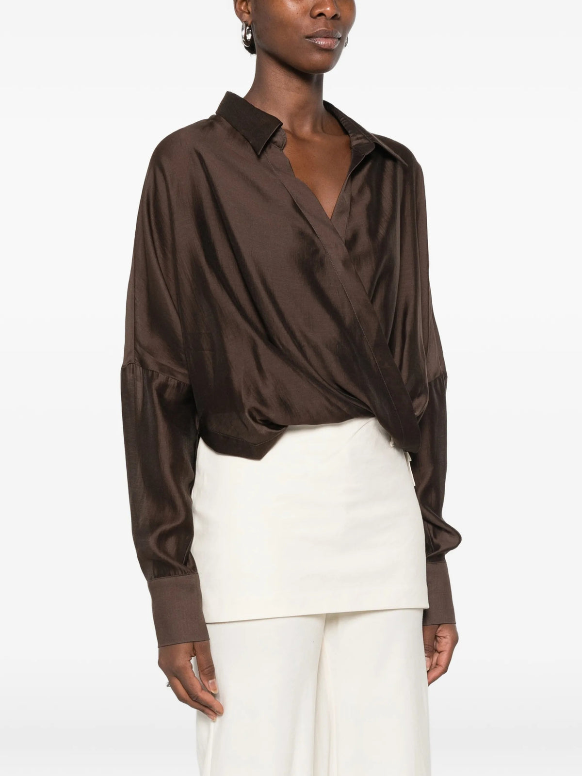 Eleh Camicie casual da Donna Eleh, colore Marrone Marrone