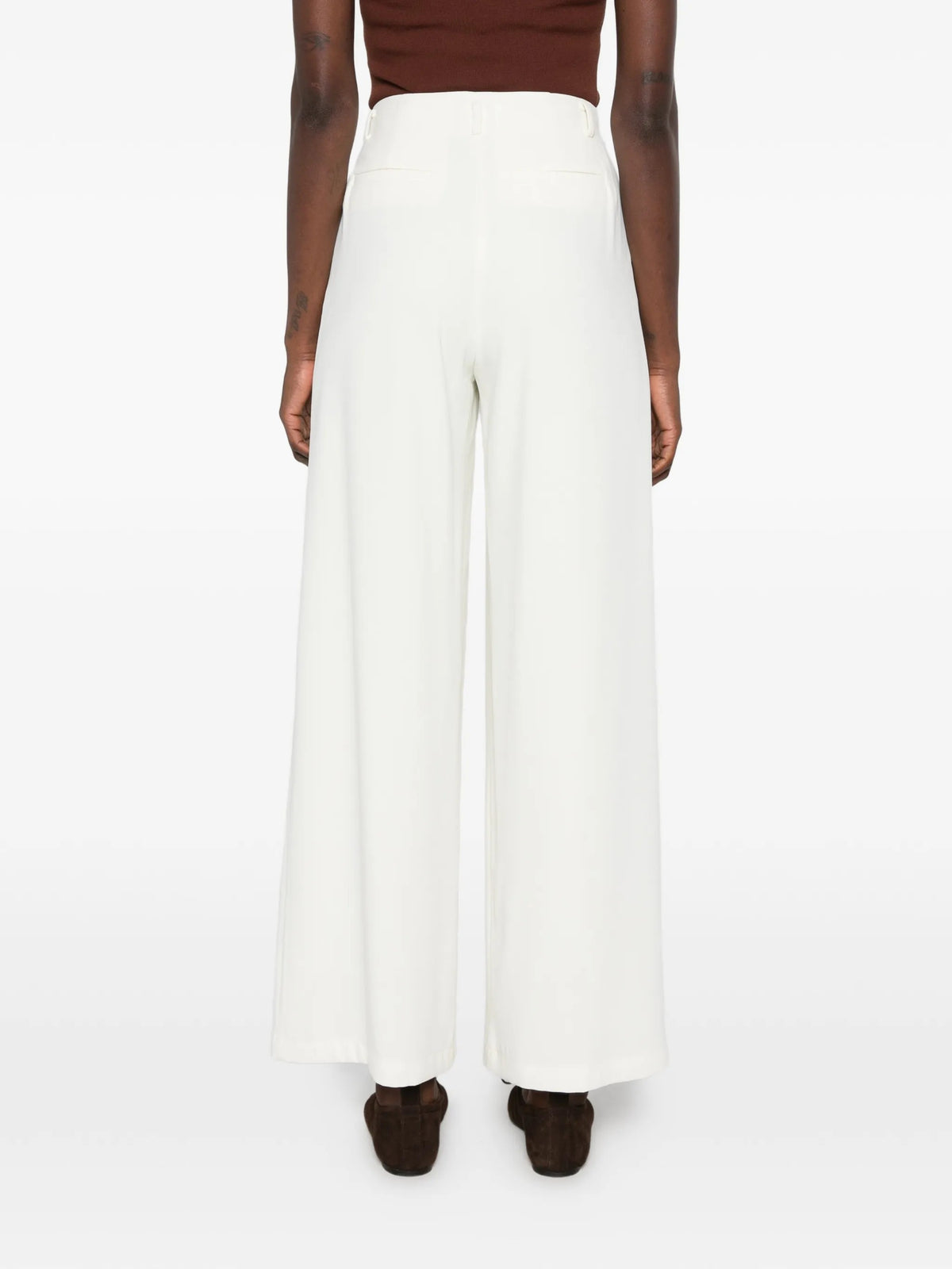 Eleh Pantaloni cropped da Donna Eleh, colore Bianco Bianco
