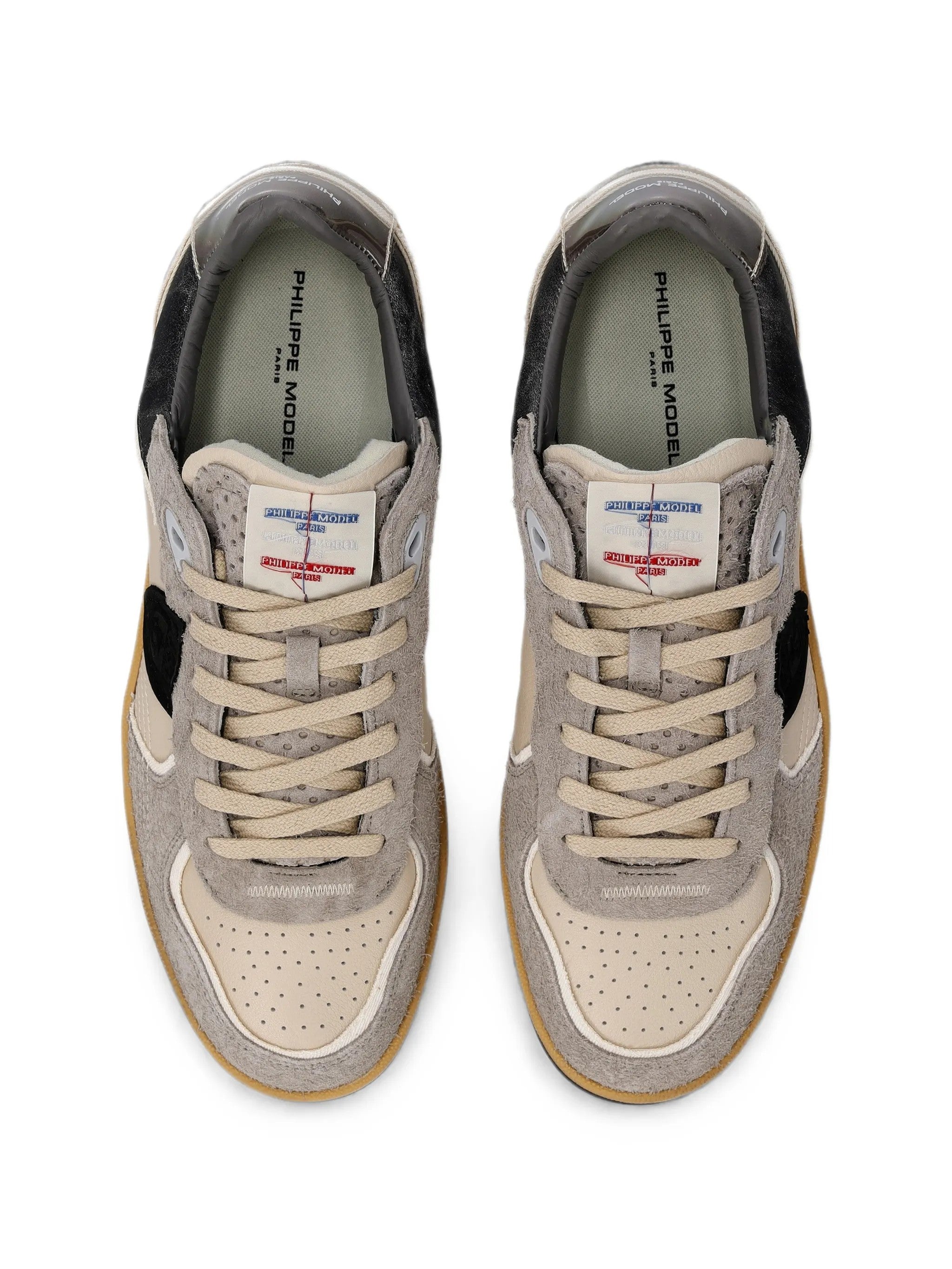 Philippe Model Paris SNEAKERS PHILIPPE MODEL PGAL SKATE MILK/BEIGE/ANTHRACITE GREY – PGLU-VXE3 Grigio