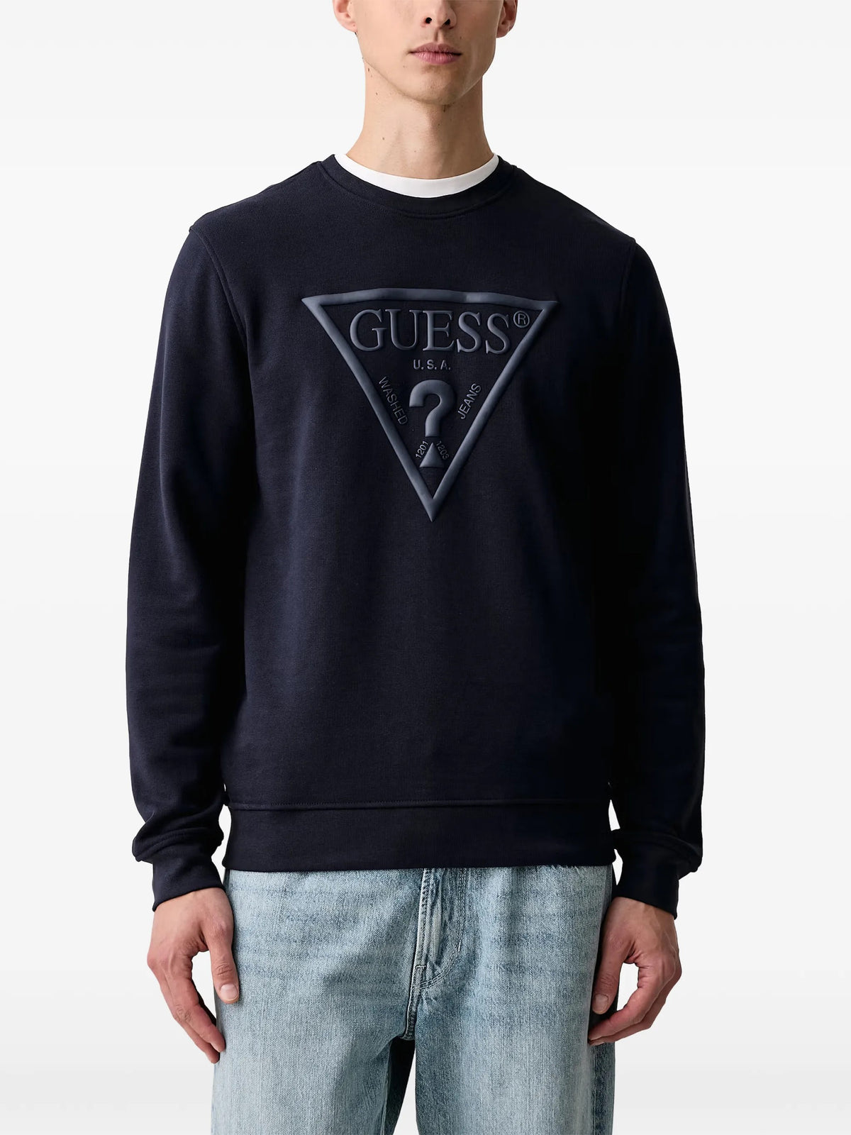 Guess Felpe girocollo da Uomo Guess, colore Blu Blu