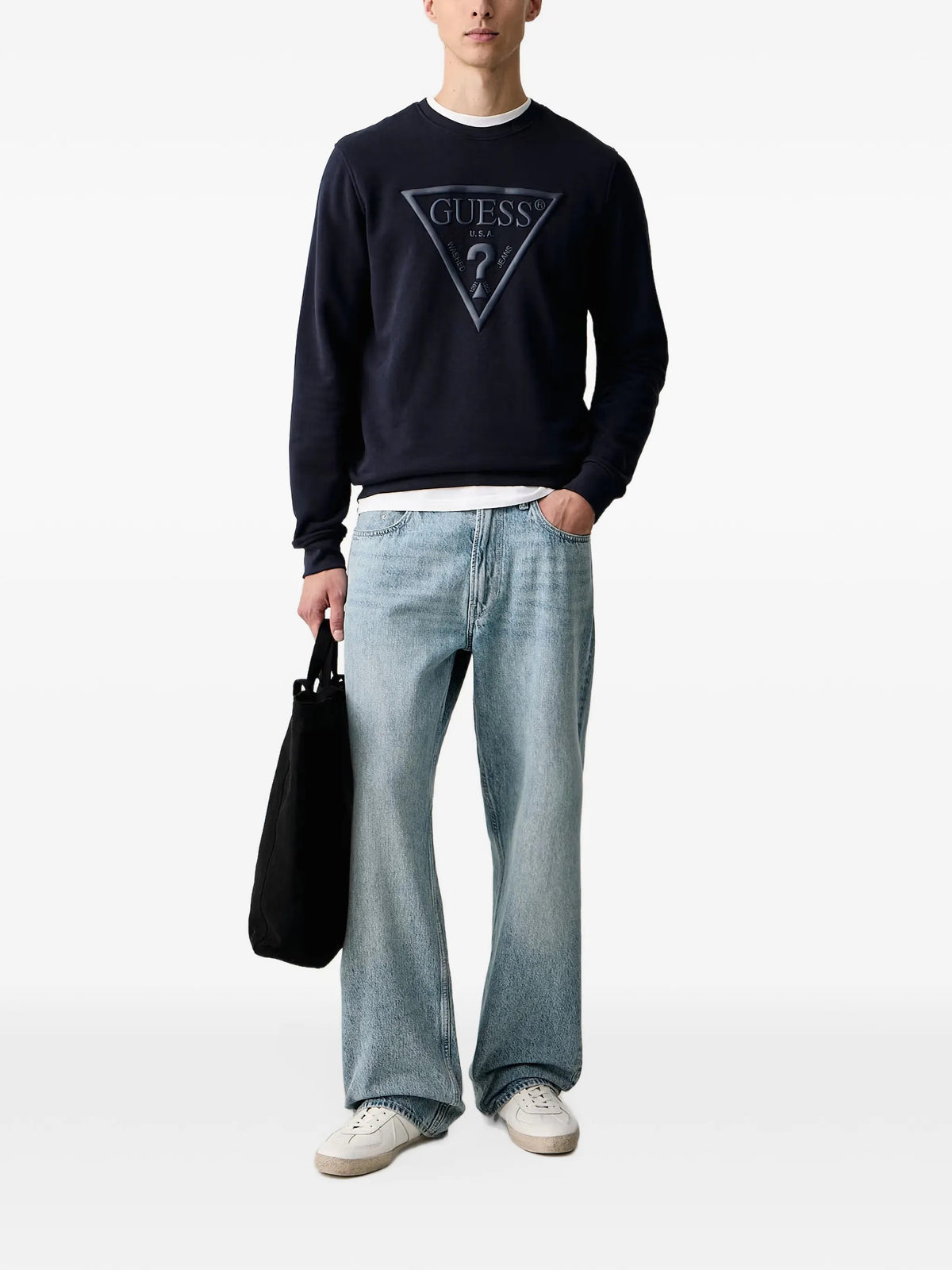 Guess Felpe girocollo da Uomo Guess, colore Blu Blu