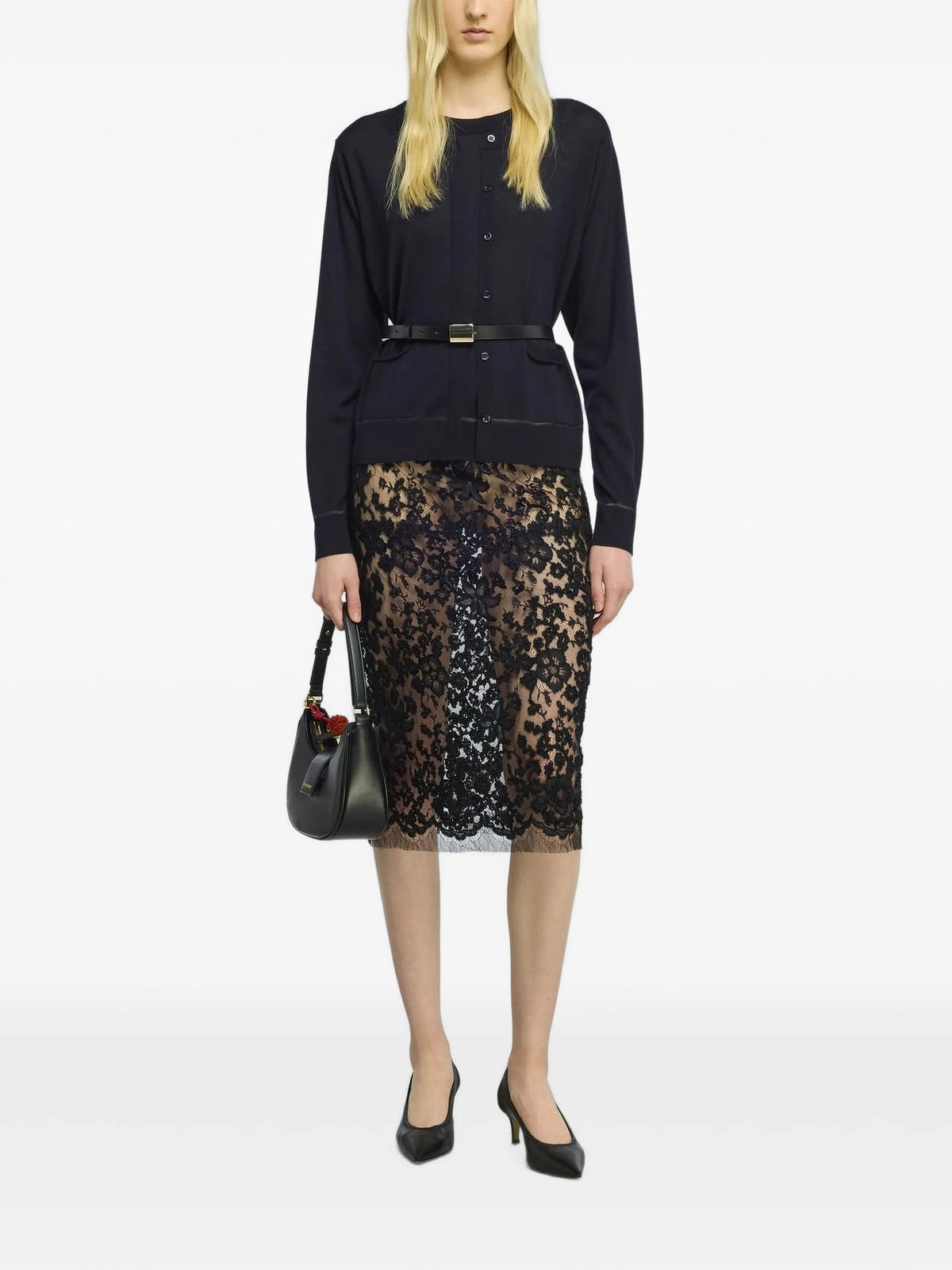 Semi-couture Gonne midi da Donna Semi-couture, colore Nero Nero