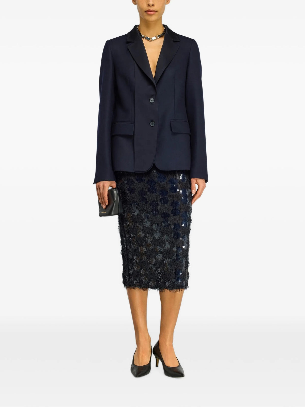 Semi-couture Gonne midi da Donna Semi-couture, colore Blu Blu