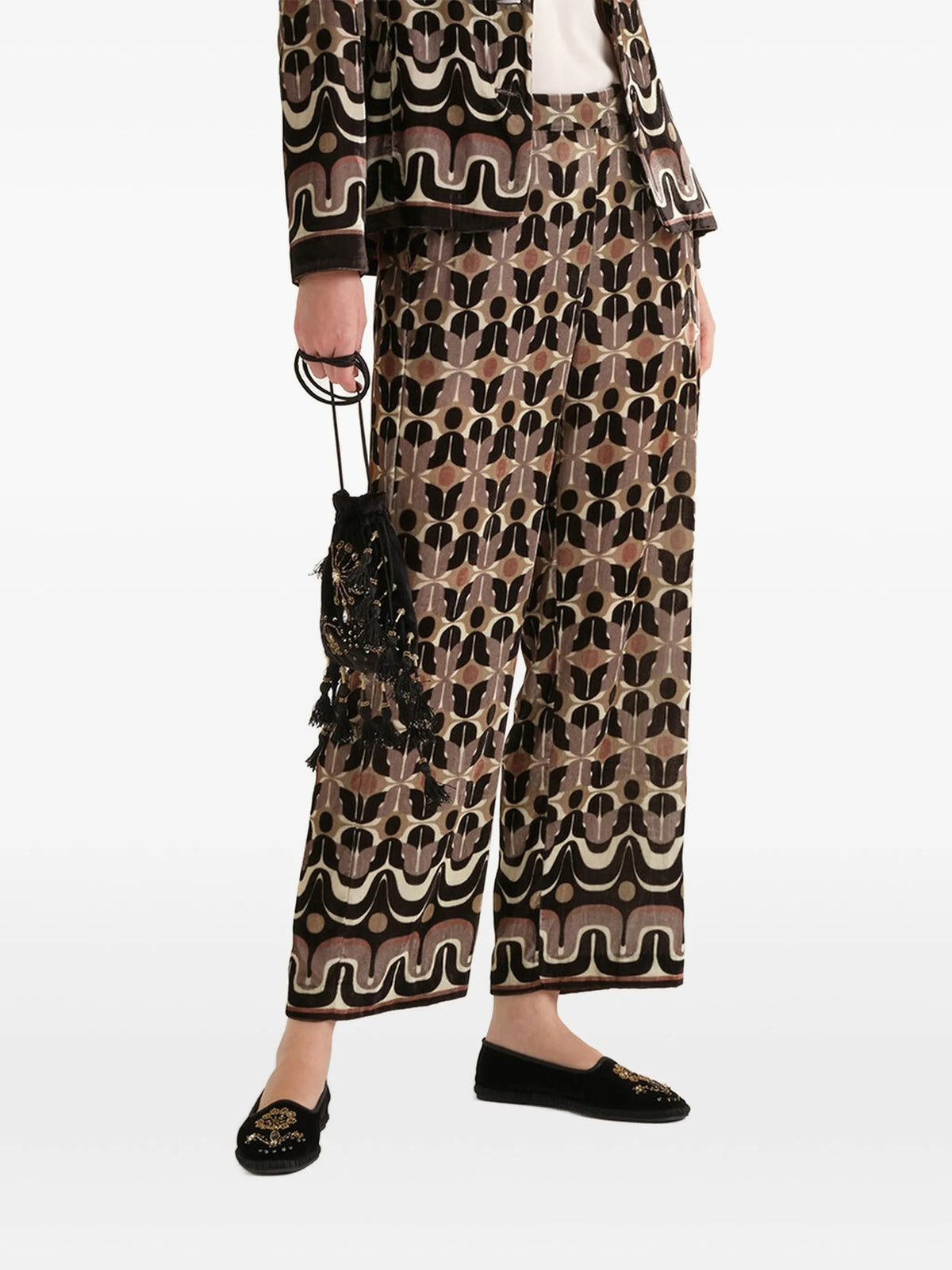 Maliparmi Pantaloni cropped da Donna Maliparmi, colore Multicolor Multicolor