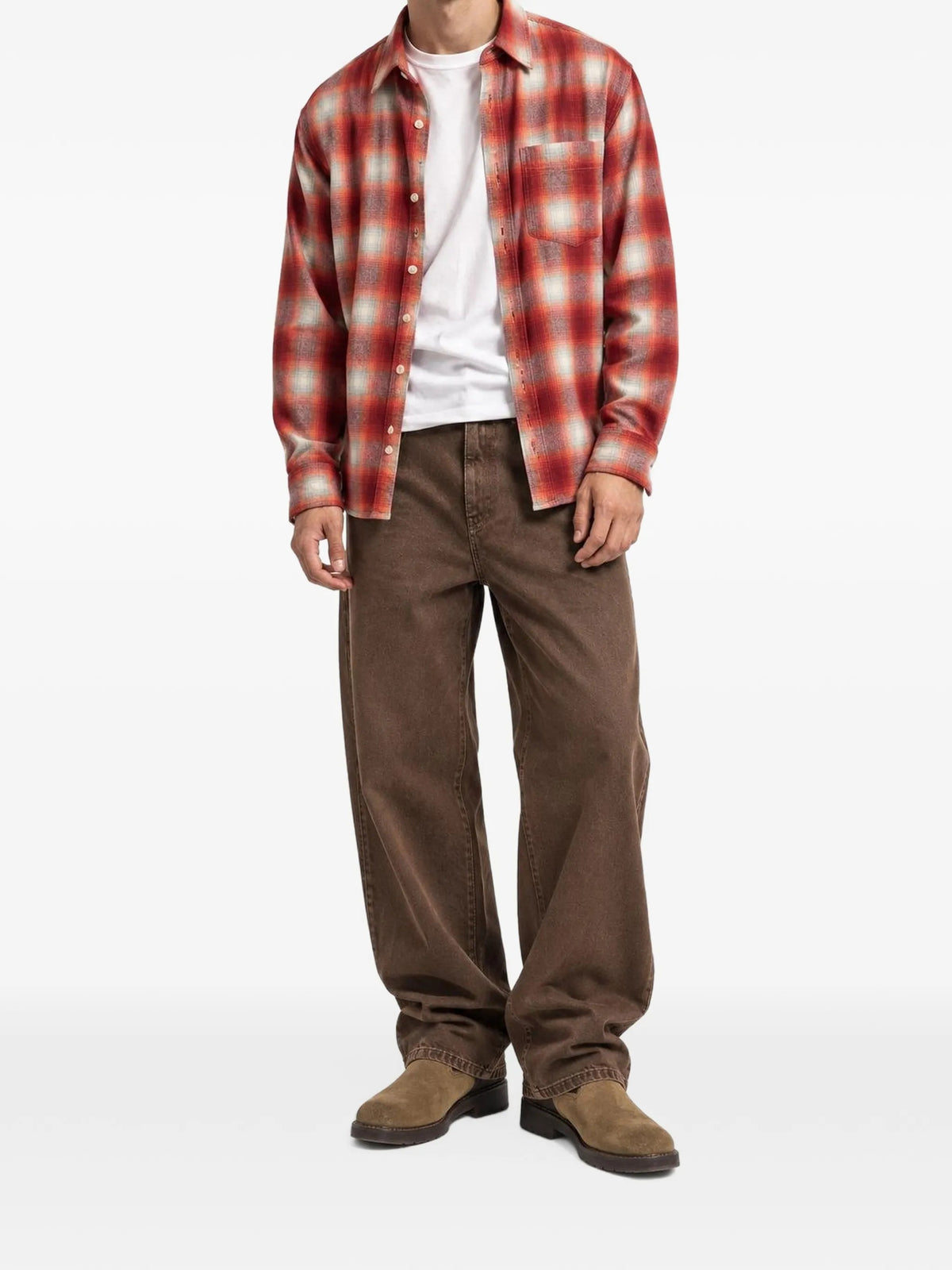 Paura Jeans cropped da Uomo Paura, colore Marrone Marrone