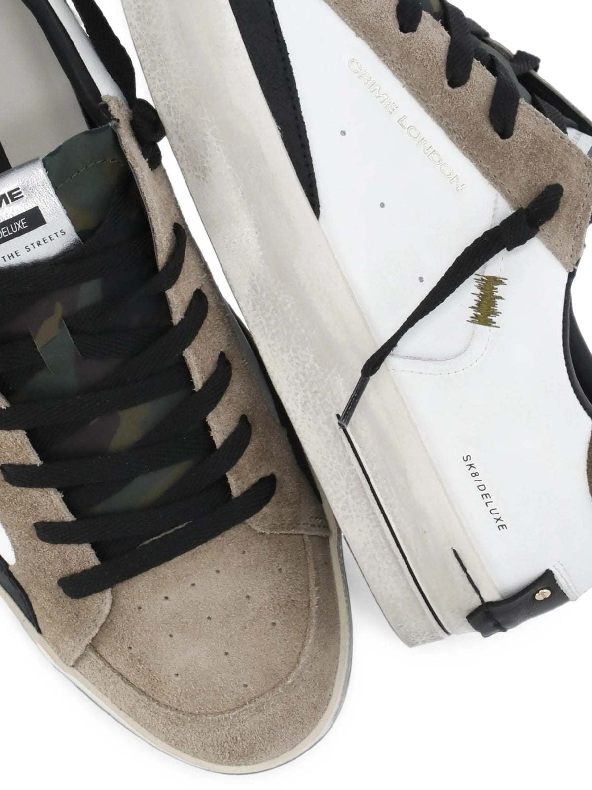 Crime London Sneakers da Uomo Crime london, colore Bianco Bianco