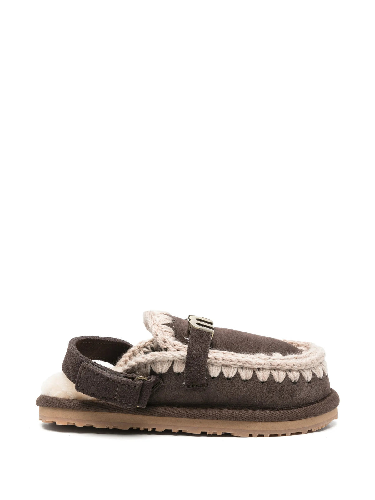 Mou Ciabatte da Bambina Mou, colore Marrone Marrone